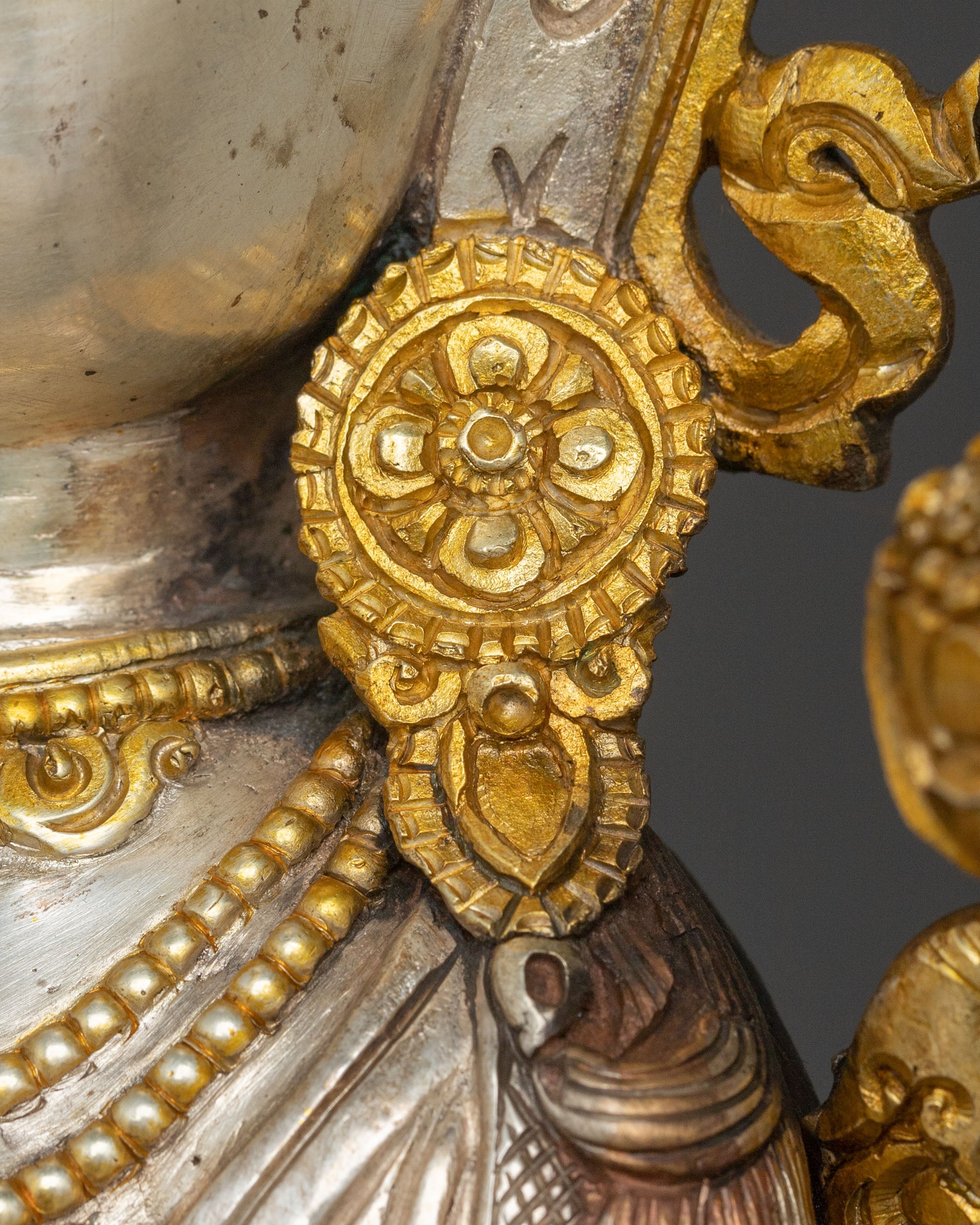 Green Tara Silver Plated Statue | Goddess of Compassion