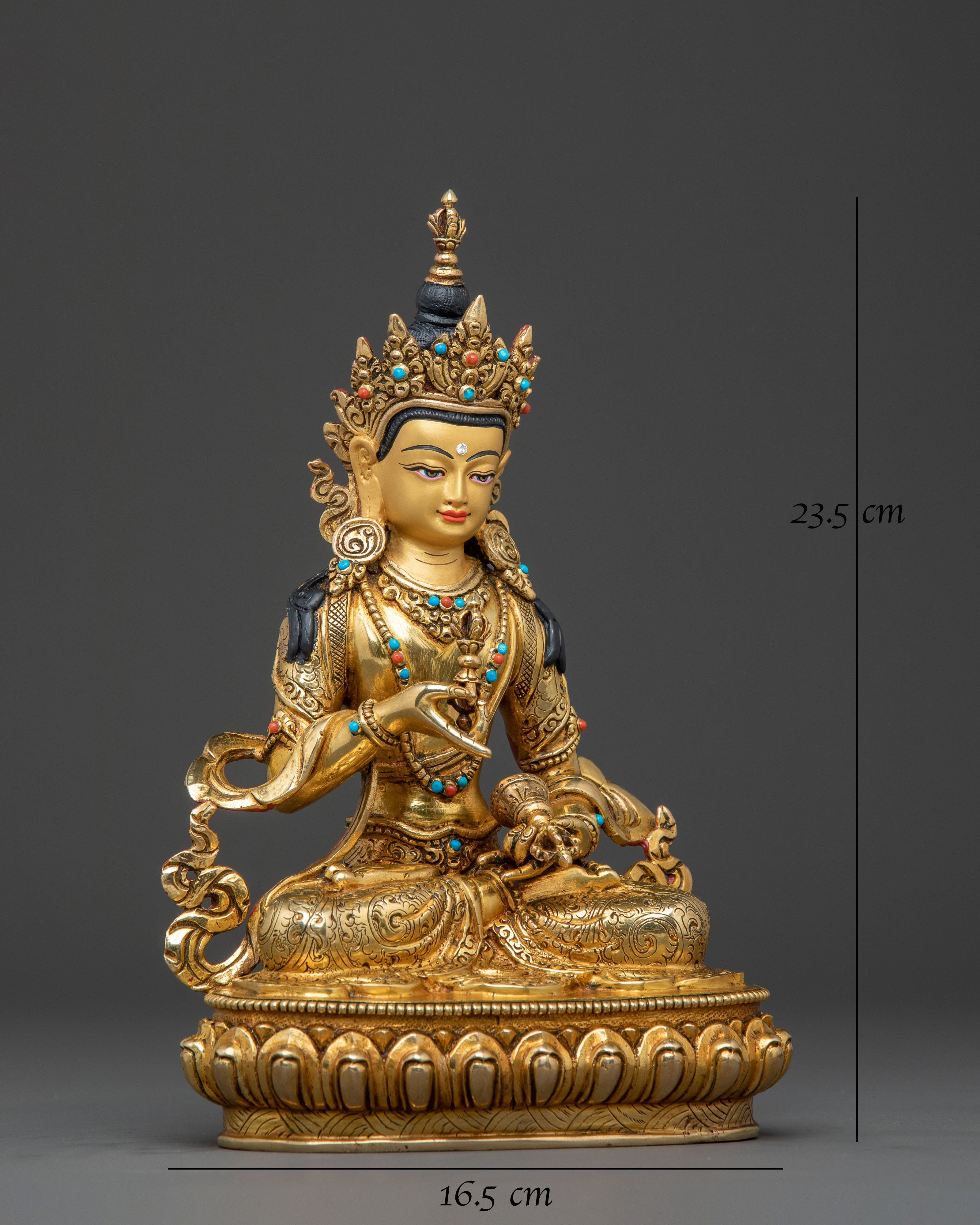 Vajrasattva Purifying Statue | 24K Gold Gilded Figure