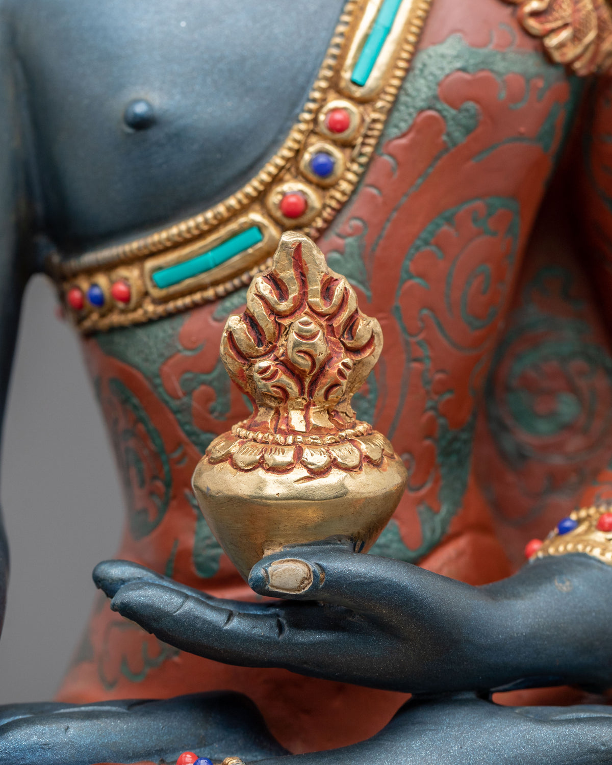 Bhaiṣajyaguru Statue | 24K Gold Gilded Figurine