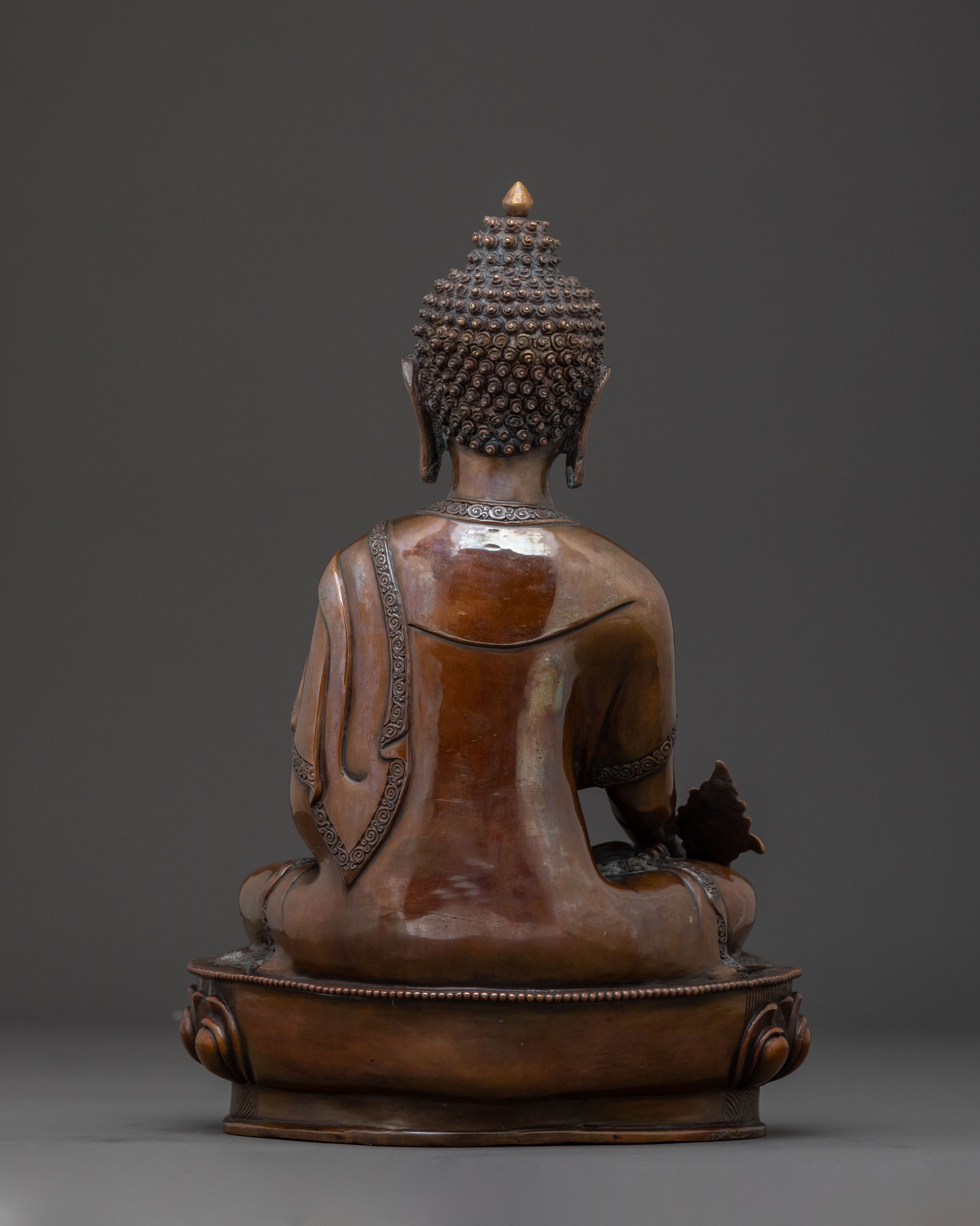 Medicine Buddha Spiritual Sculpture: Altar Decor