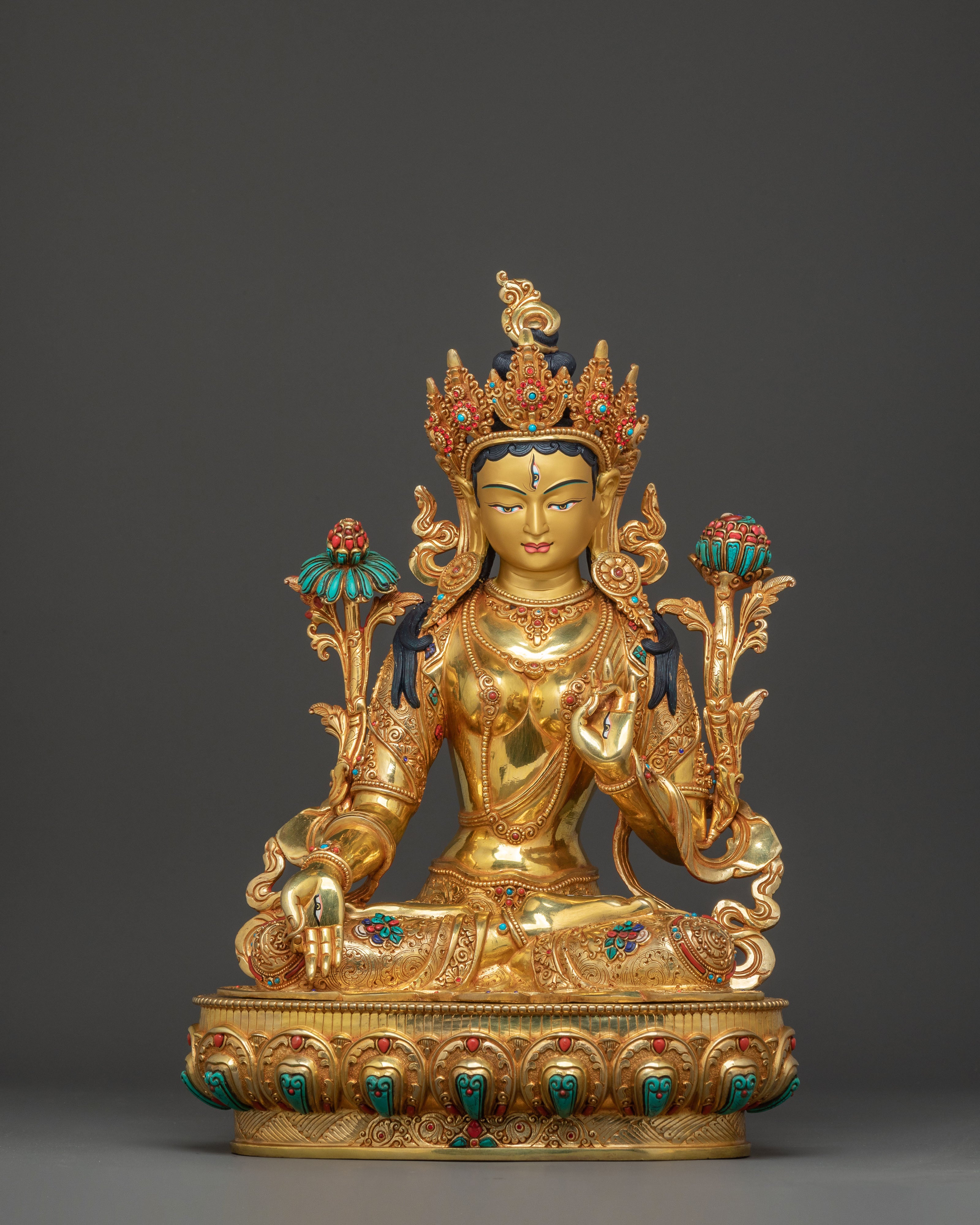 Peaceful White Tara Buddha Statue | Masterpiece Deity