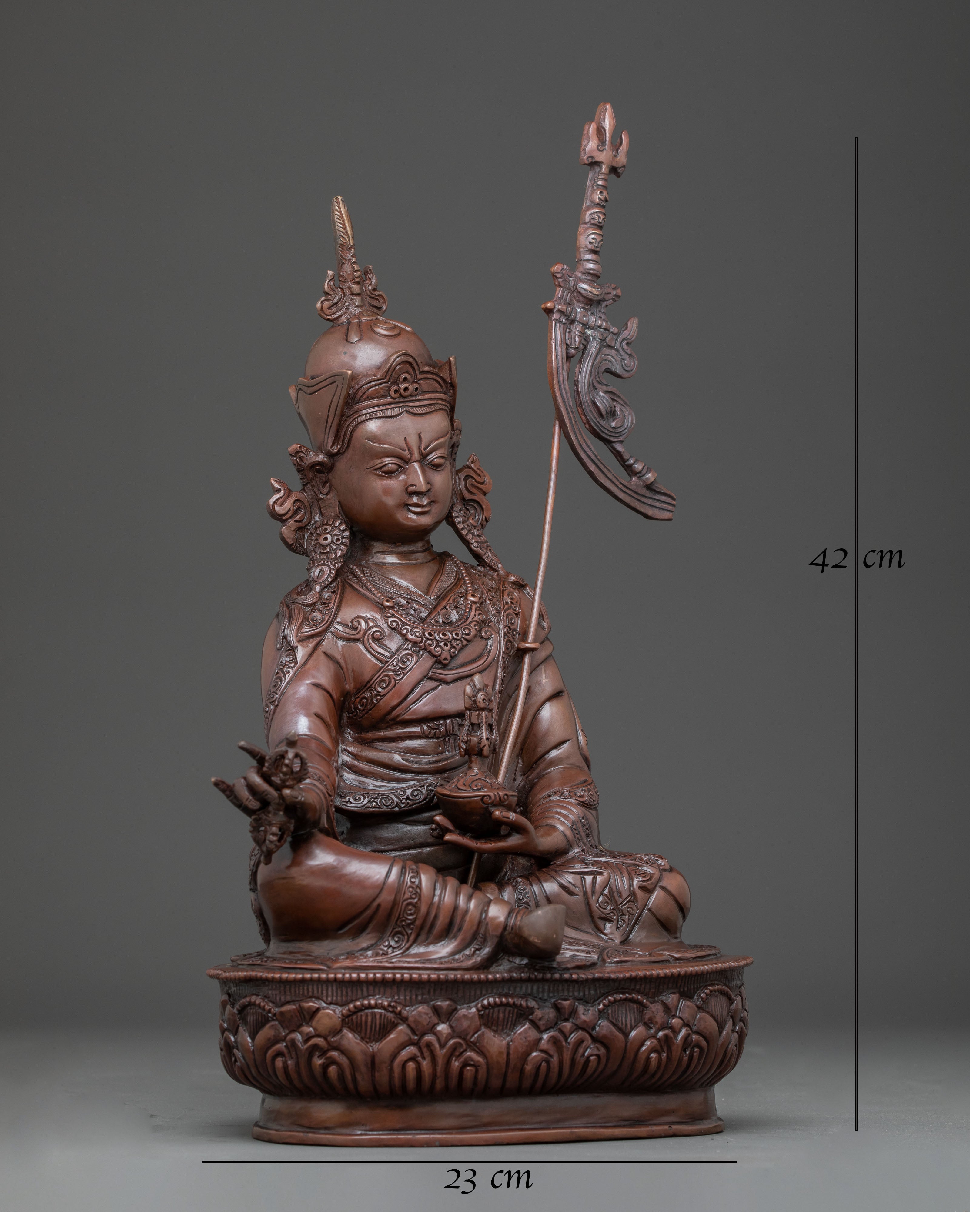 Oxidized Copper Statue of Guru Padmasambhava