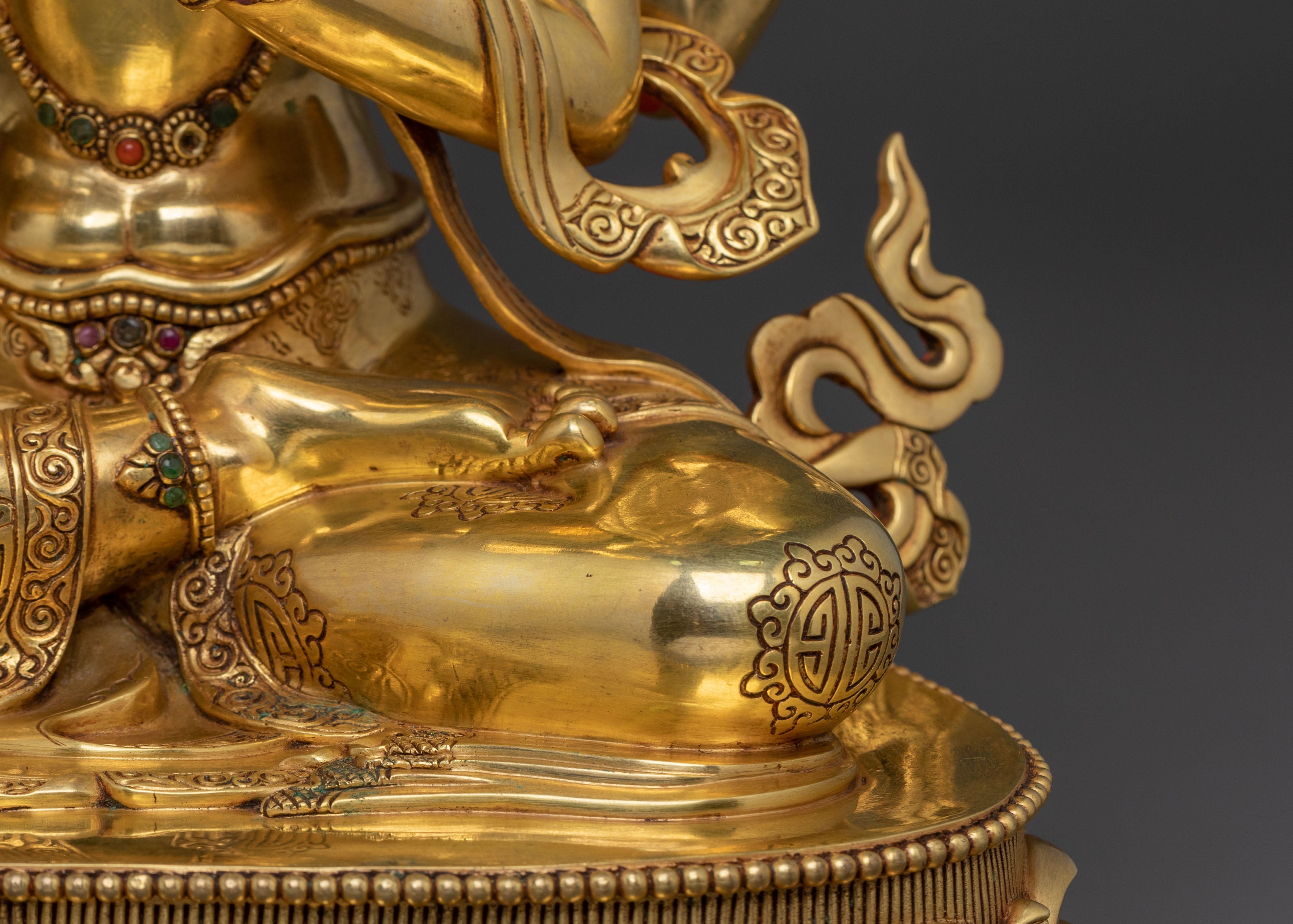 Chenrezig Compassion Statue: 24K Gold Gilded Figure