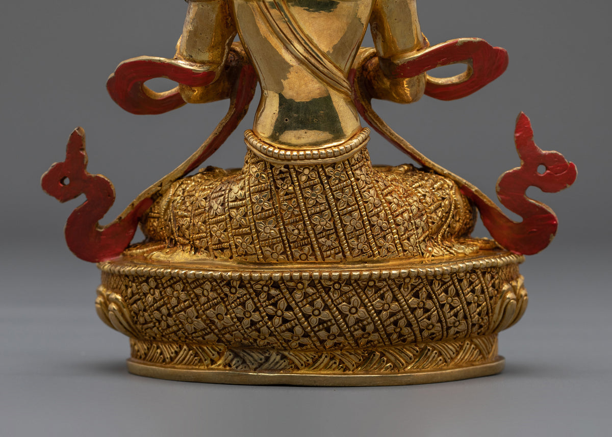 Vajradhara Copper Statue | Gemstones Adorned Figurine