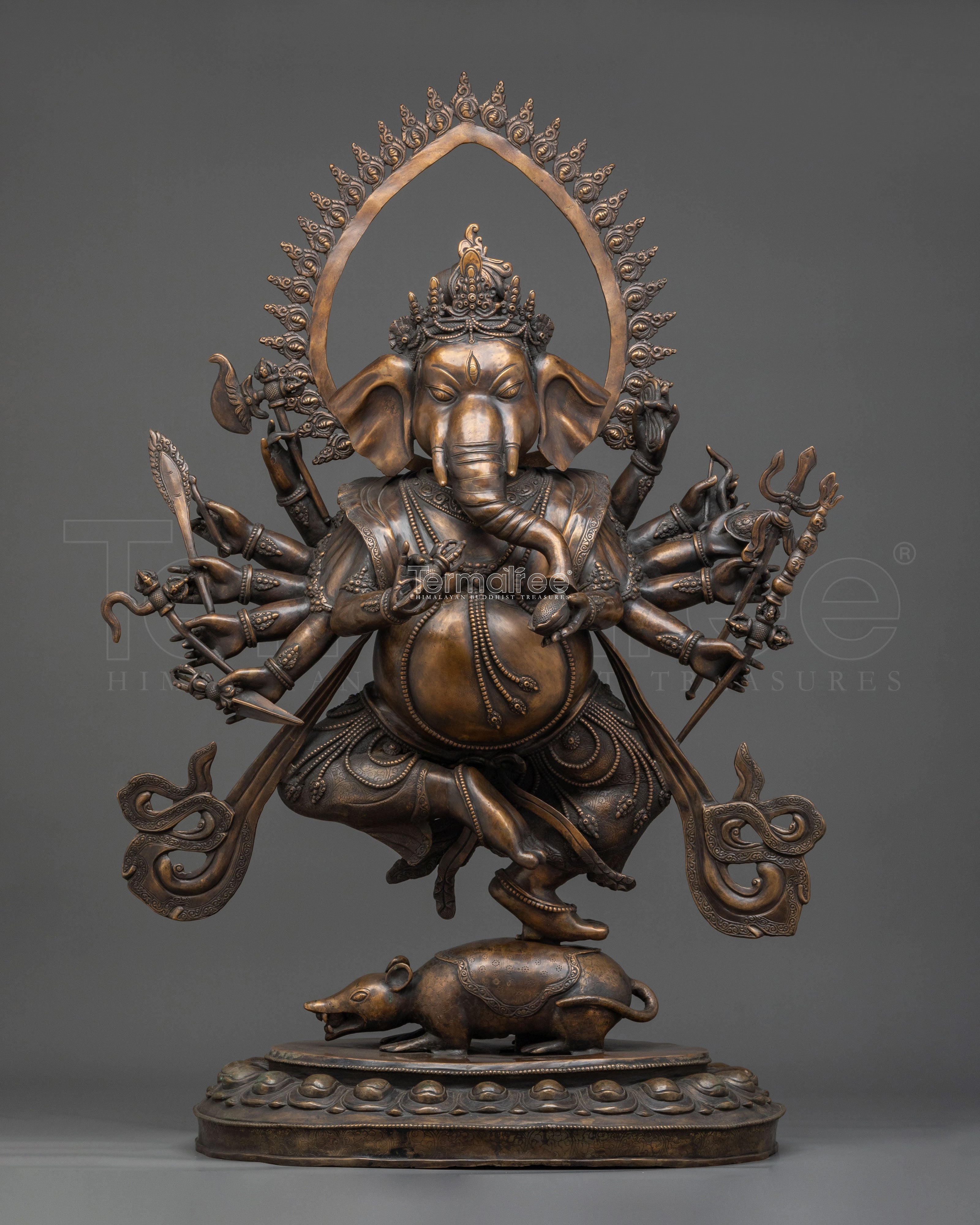 God Ganesha Statue | Handcrafted Sacred Copper Figurine