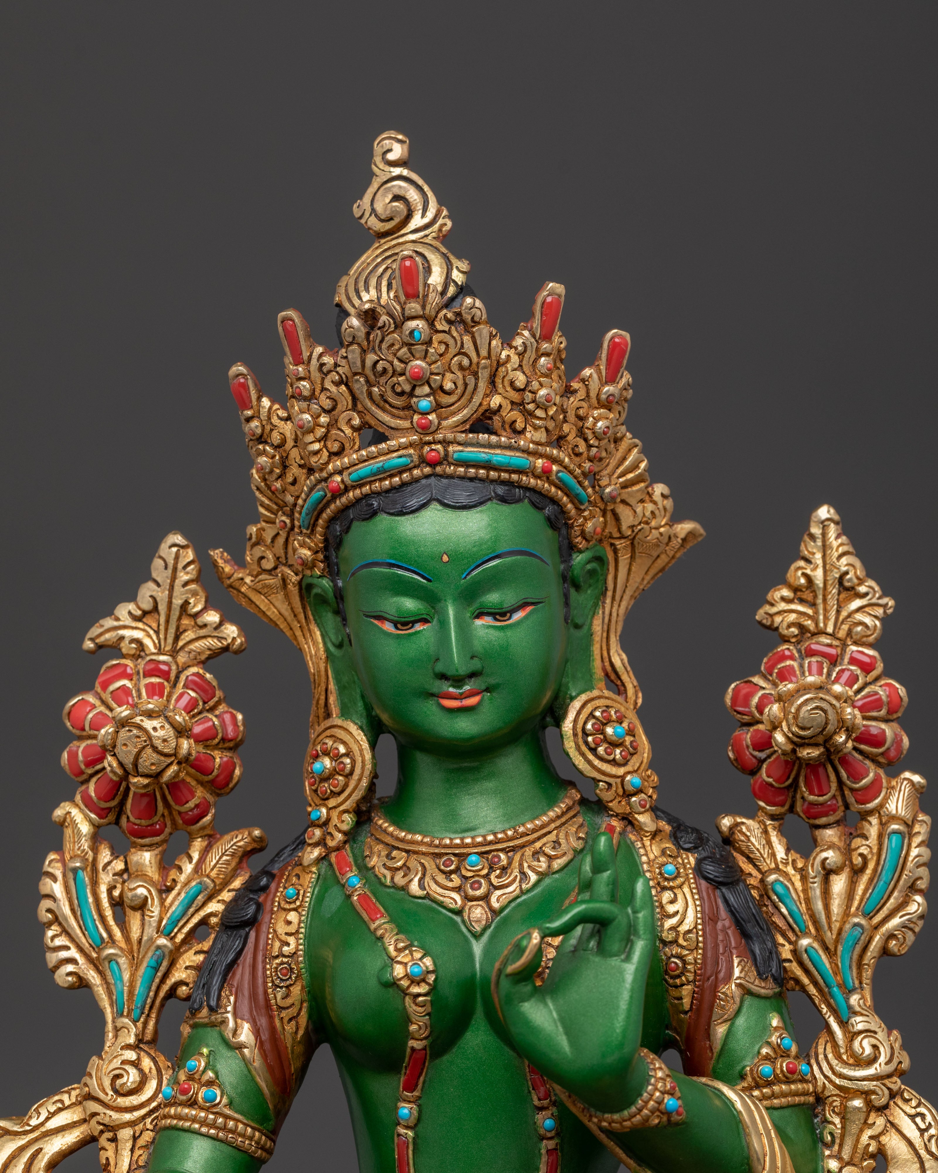 Green Tara Statue of Sacred Protection | Goddess of Compassion