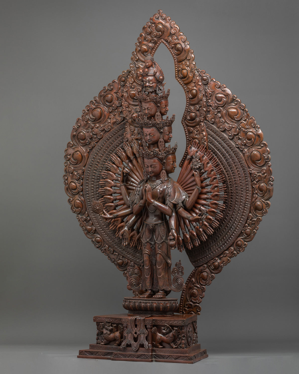 1000 Armed Chenrezig Oxidized Sculpture