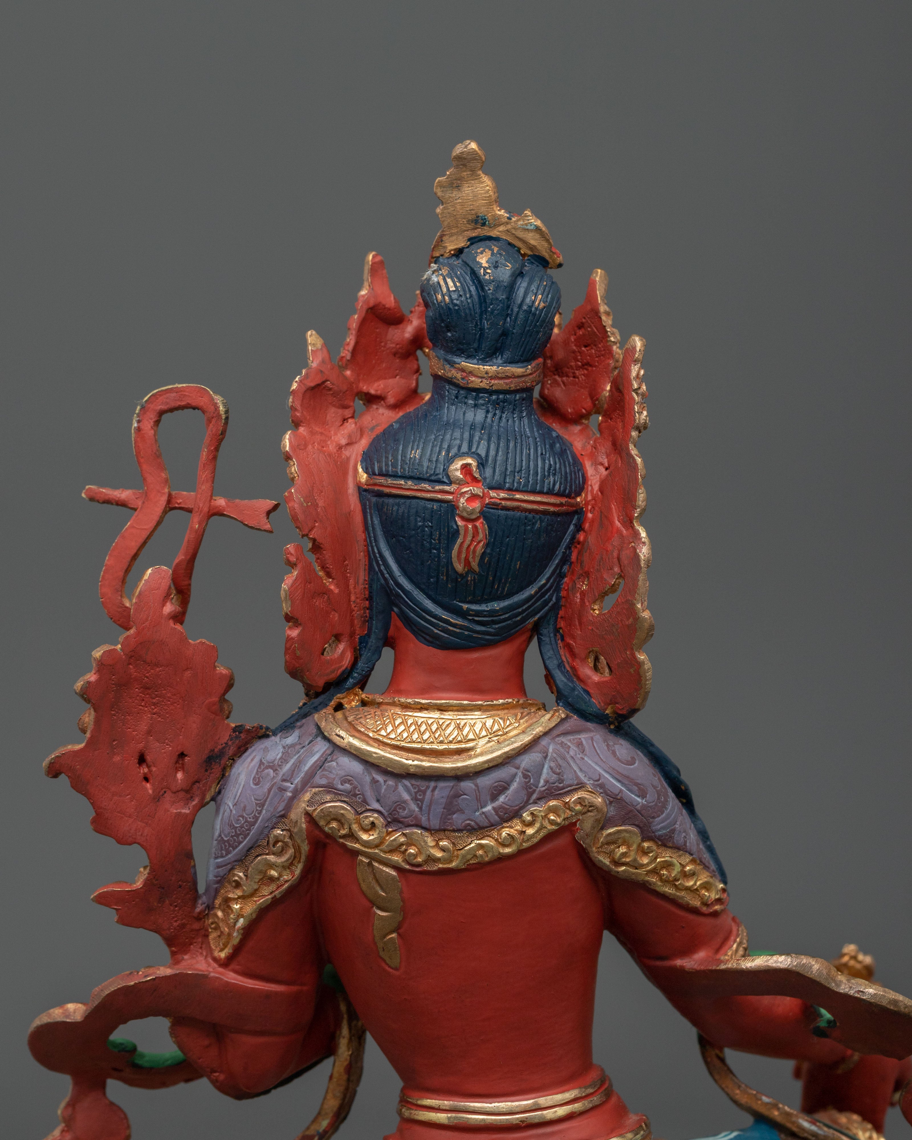 Tibetan Buddhist Red Tara Statue | Handcrafted Devotion