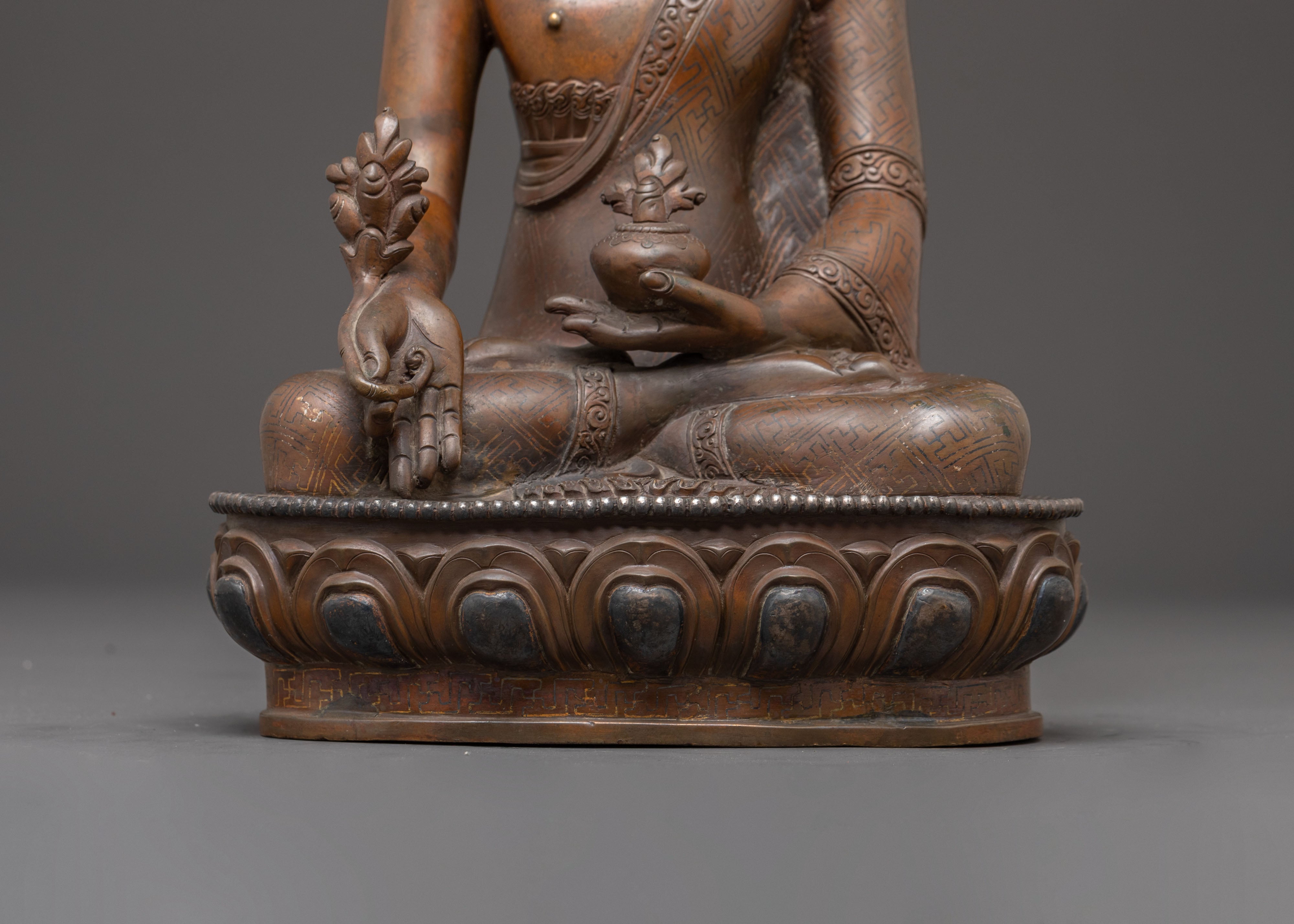 Handcrafted Bhaisajyaguru Statue | Healing Deity Sculpture