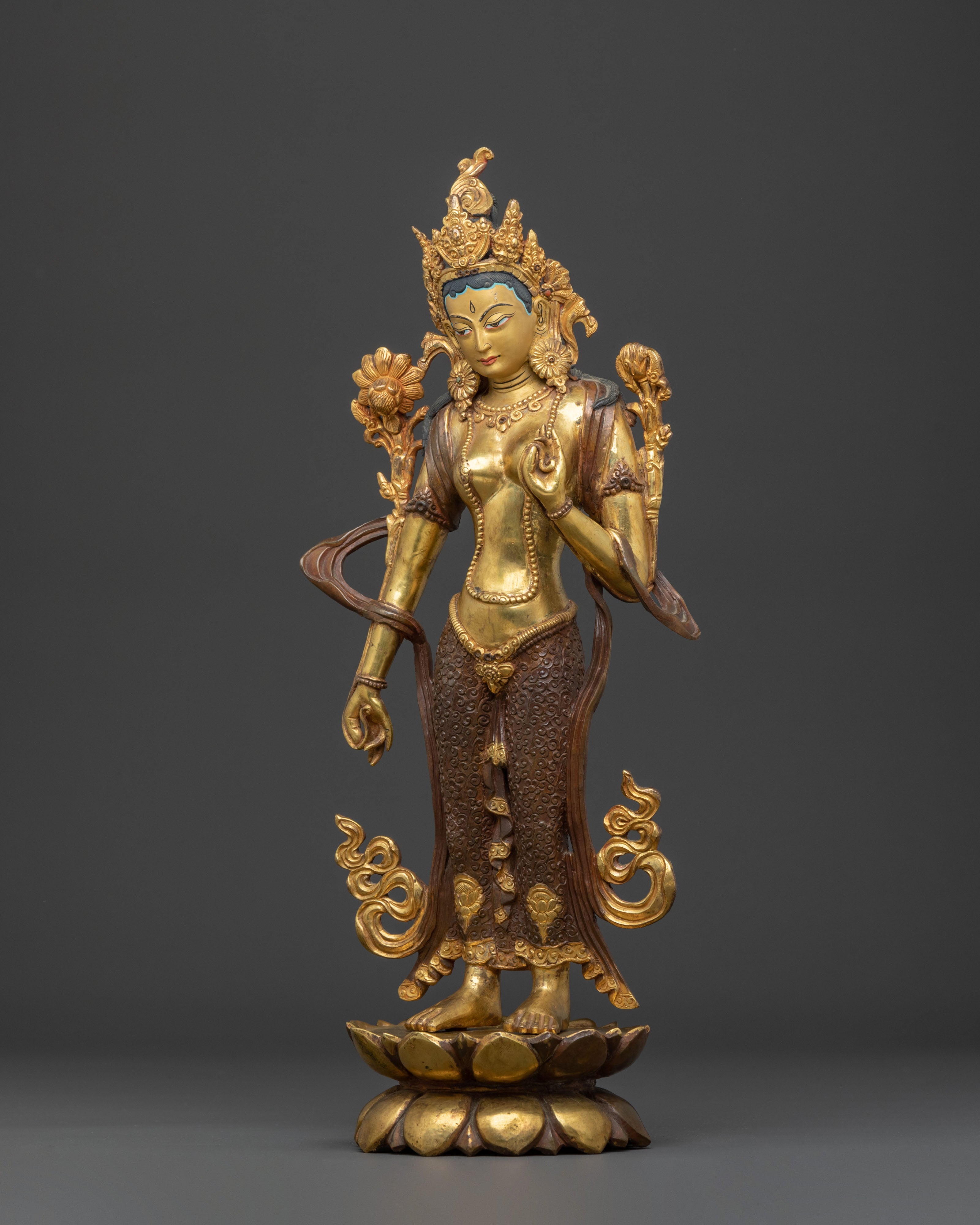 Standing Green Tara Spiritual Statue | Symbol of Compassion