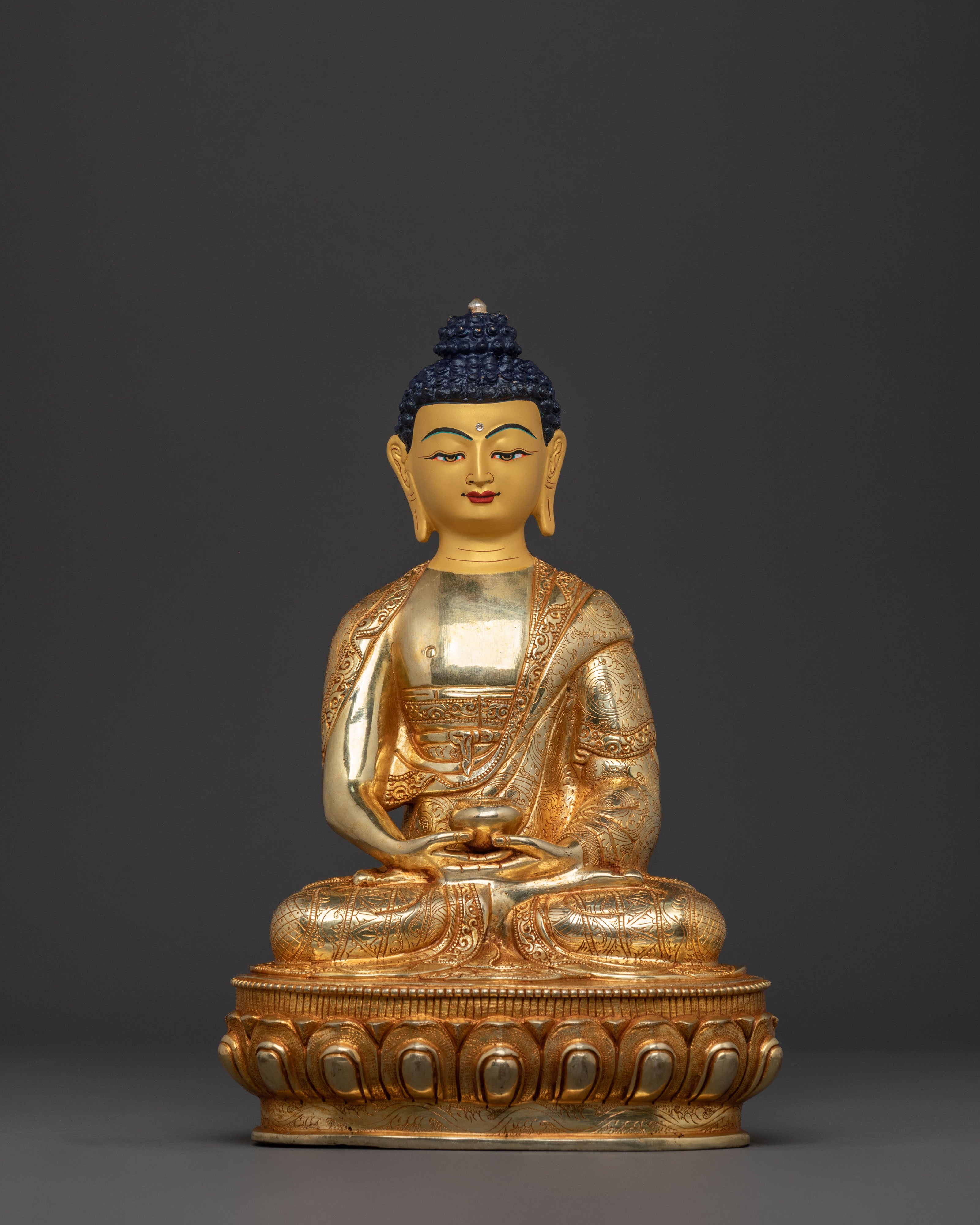 Amitabha Buddha Statue | 24K Gold Gilded Copper Statue