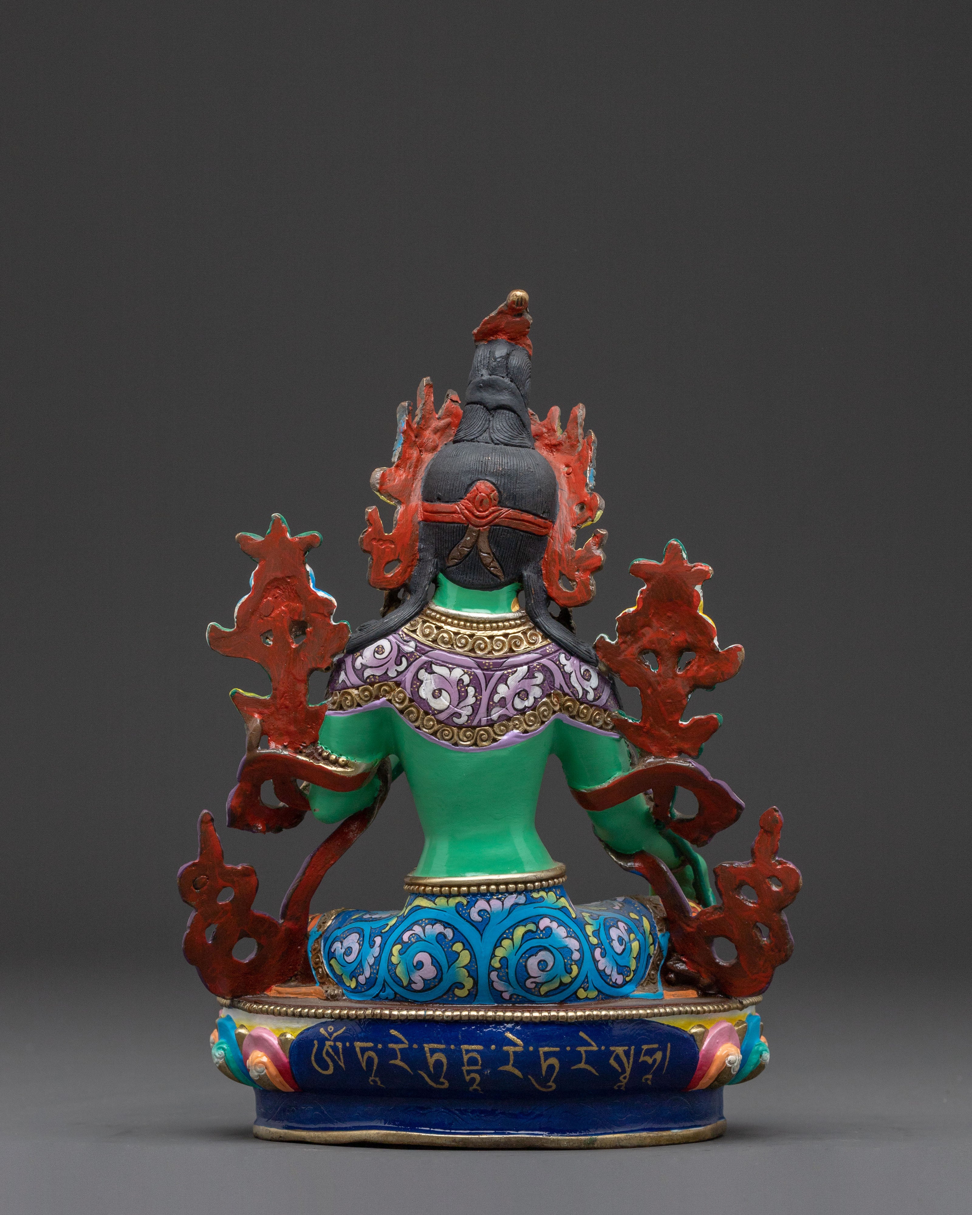 Green Tara Swift Compassion Statue | Hand-Gilded Copper