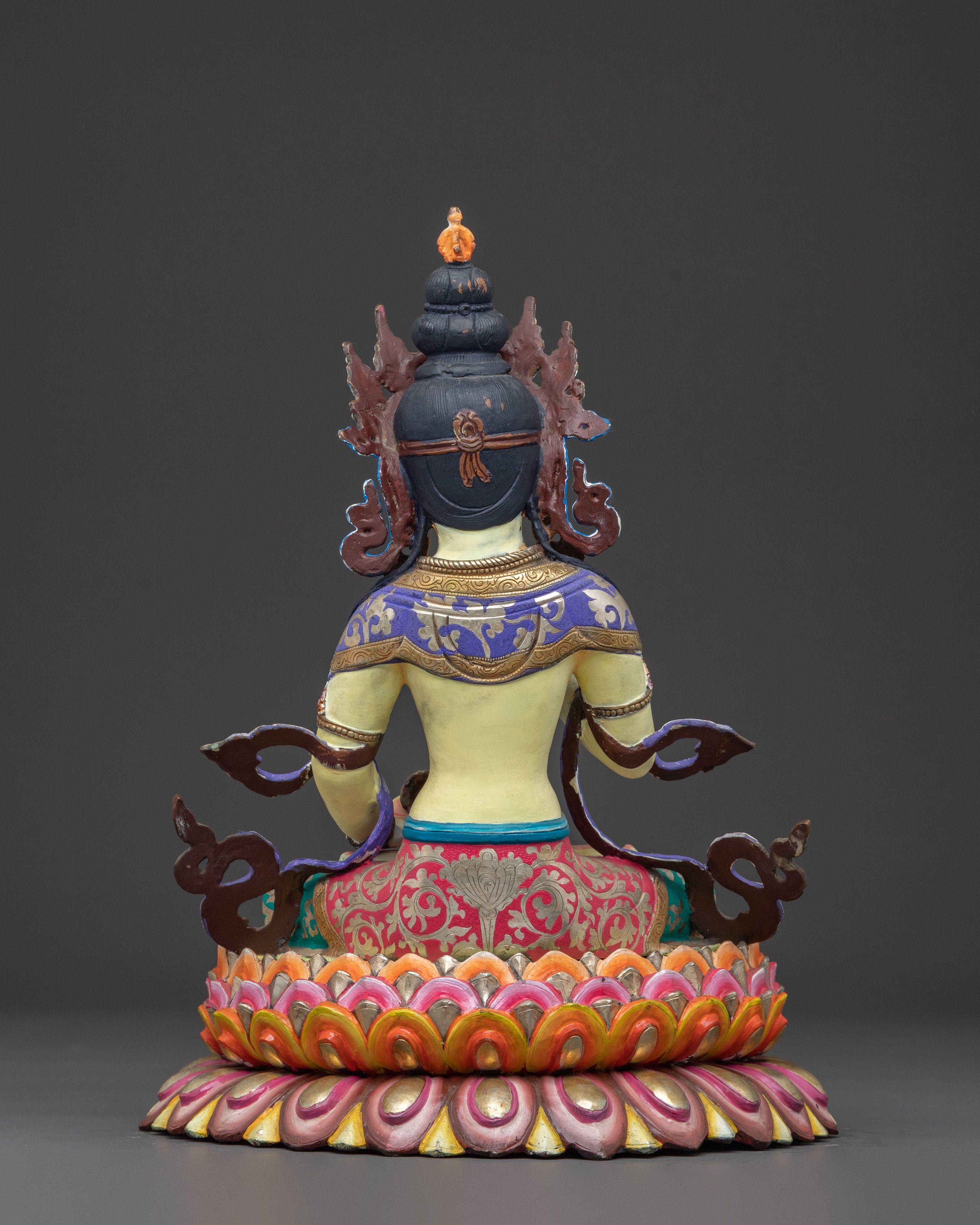 Vajrasattva Statue – 24K Gold Gilded Figure