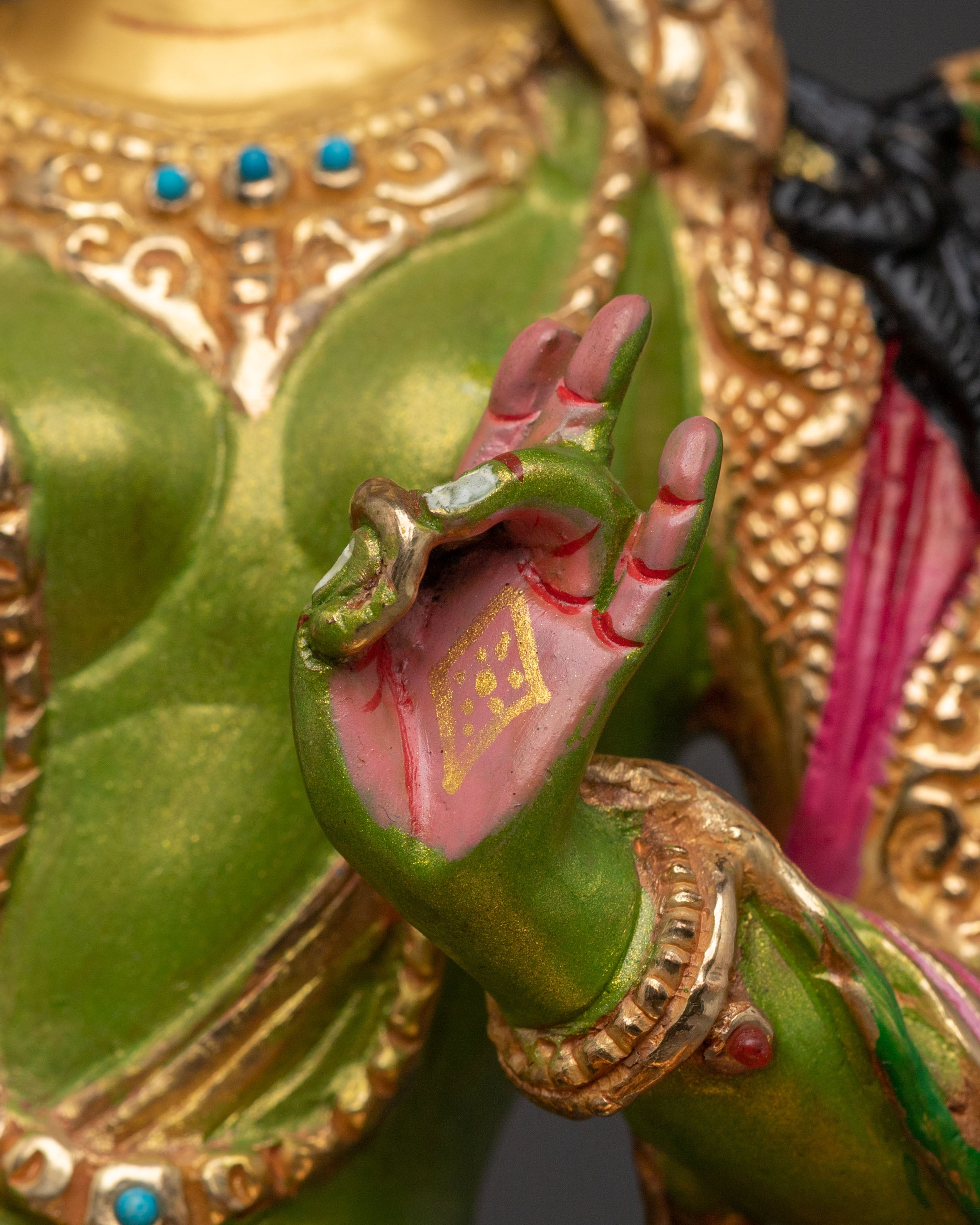 Green Tara Sadhana Statue | Tibetan Buddhist Goddess
