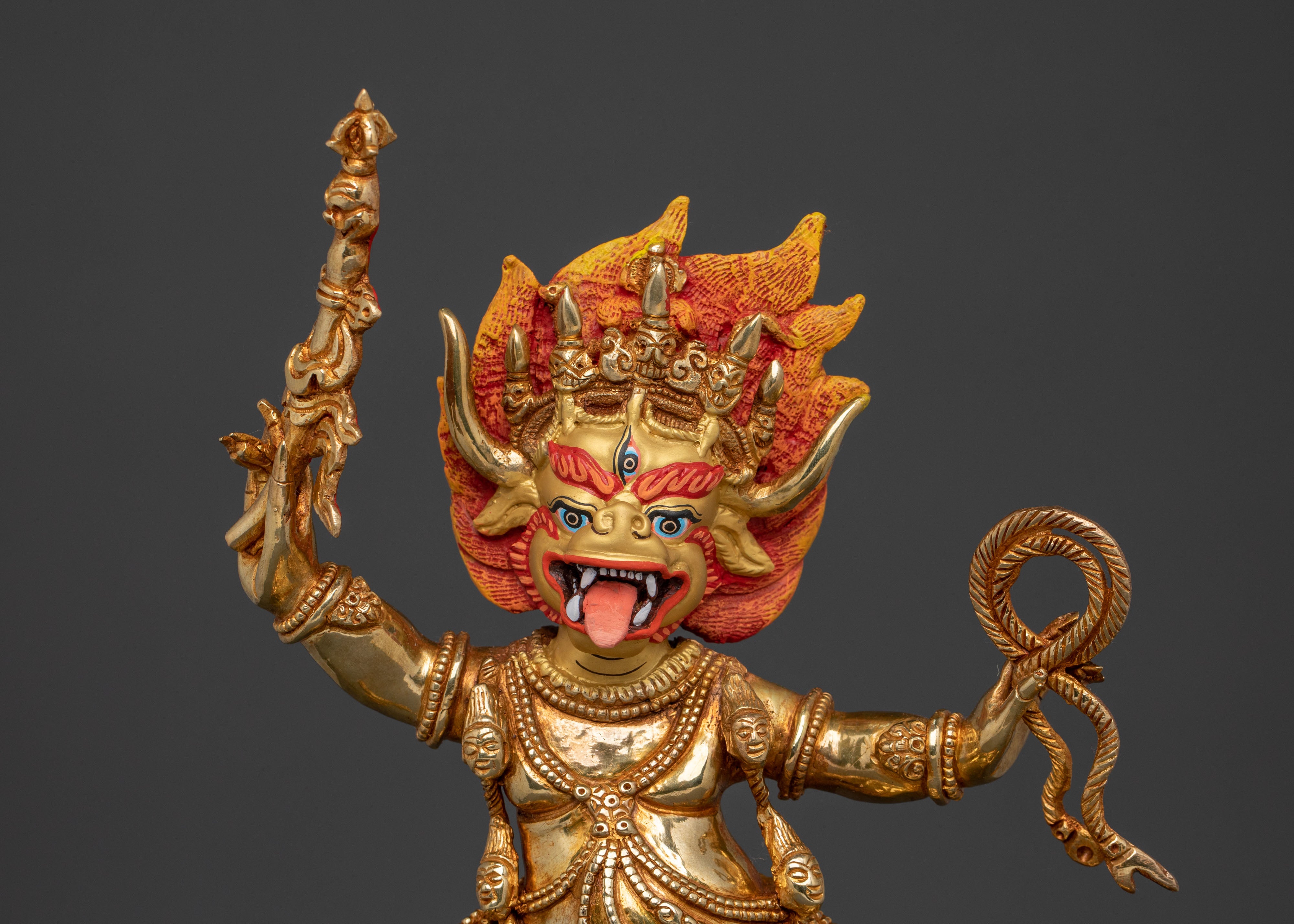 Yama Dharmaraja Buddhist Statue | Tibetan Protector Deity Sculpture