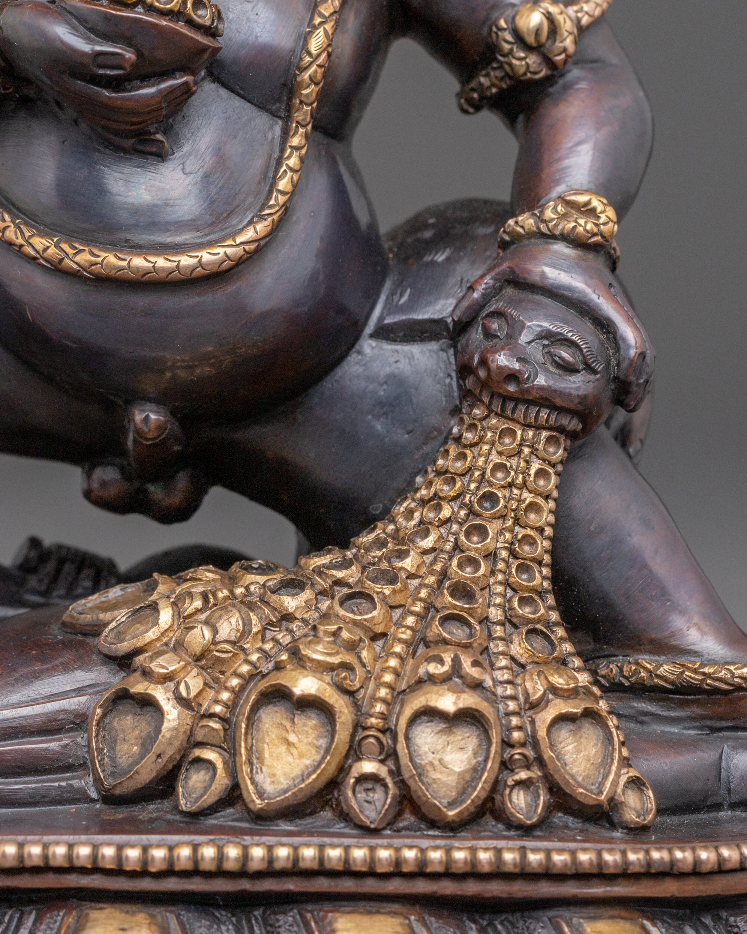 Copper Statue of Black Dzambhala | Protector of Wealth