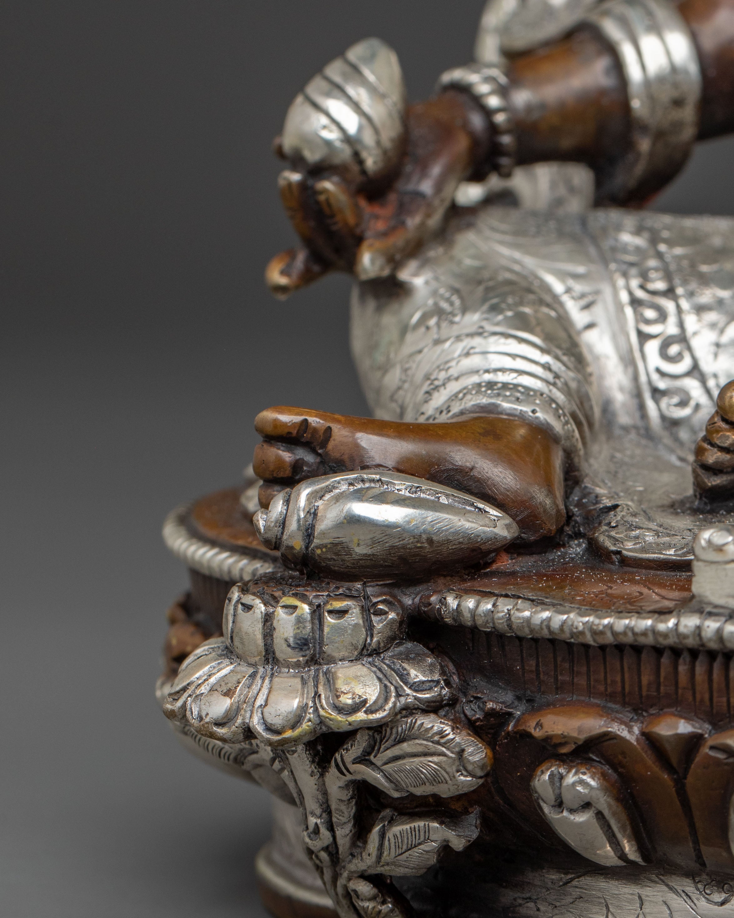 Dzambhala Spiritual Prosperity Statue – Handcrafted Gilded Serenity