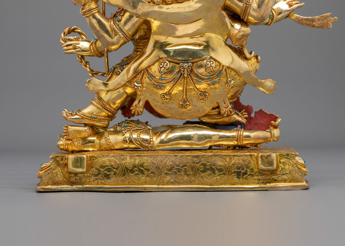 Six Armed Mahakala Copper Figurine | Tibetan Buddhist Protector