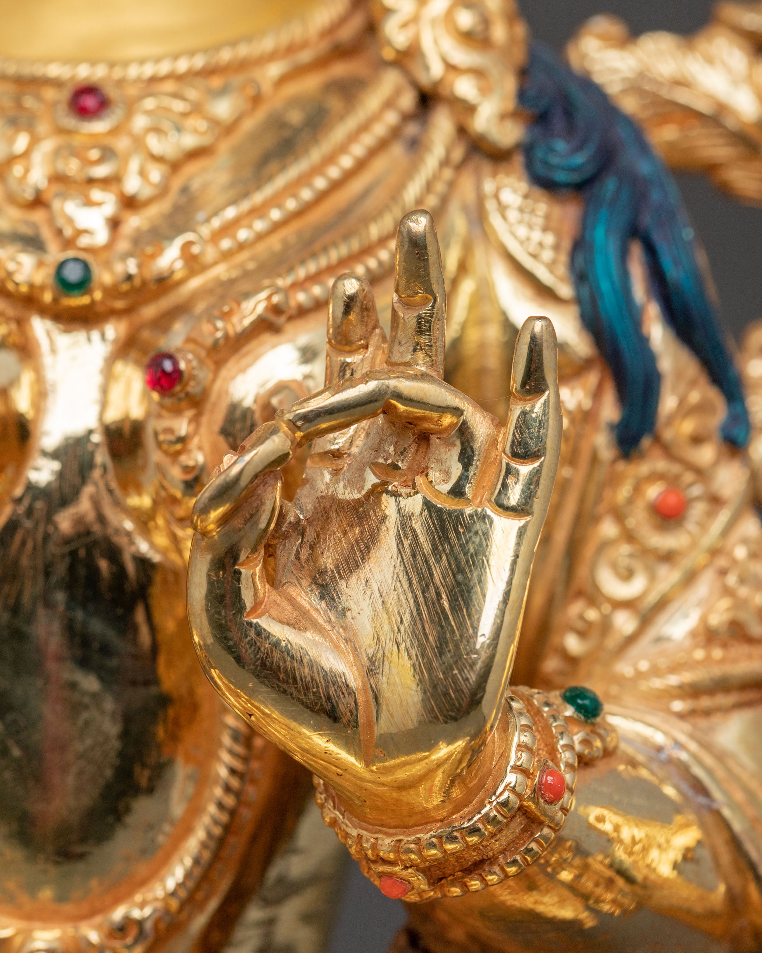 Green Tara Golden Statue of Swift Protection