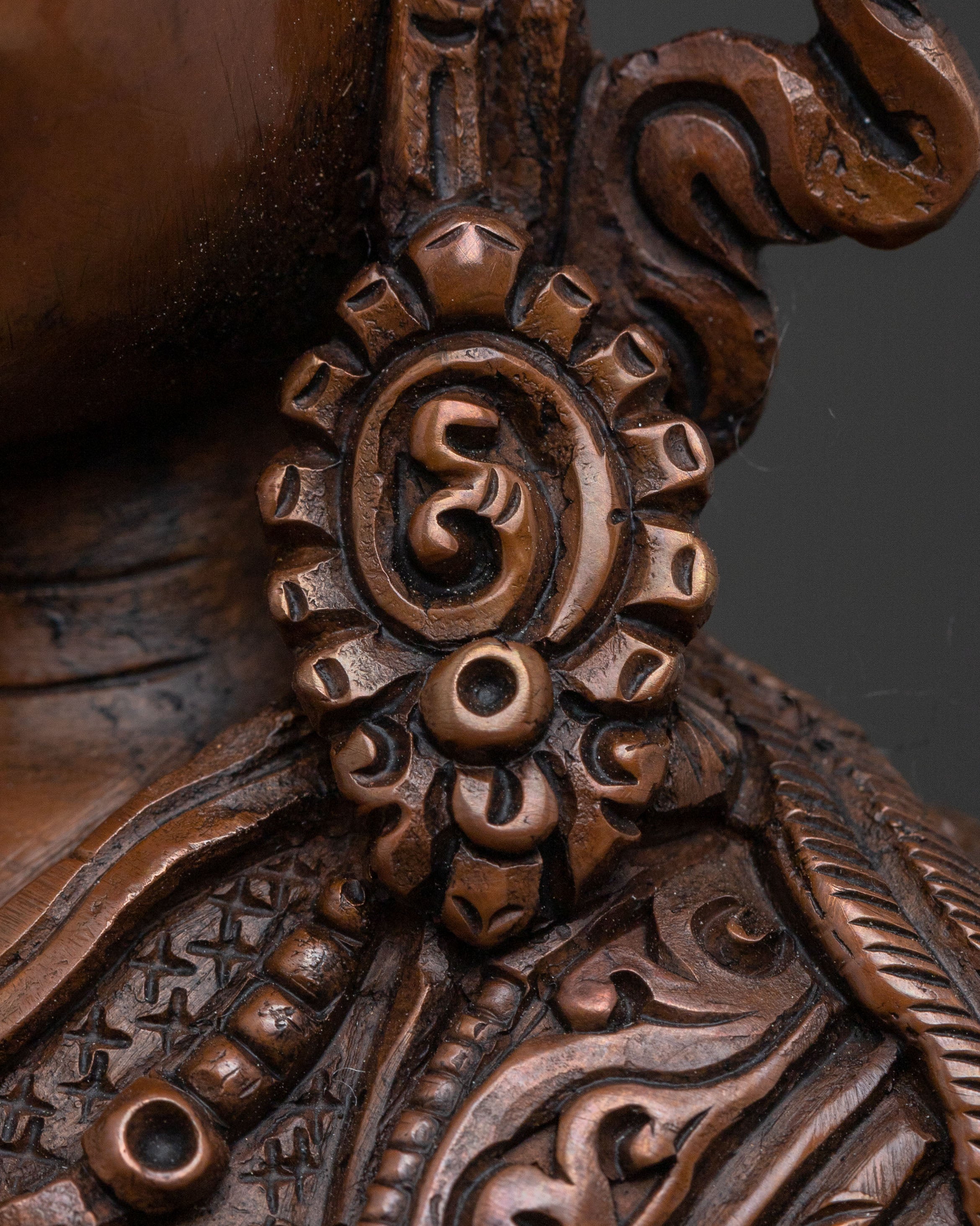 Guru Norlha Blessing Statue: Oxidized Copper Body
