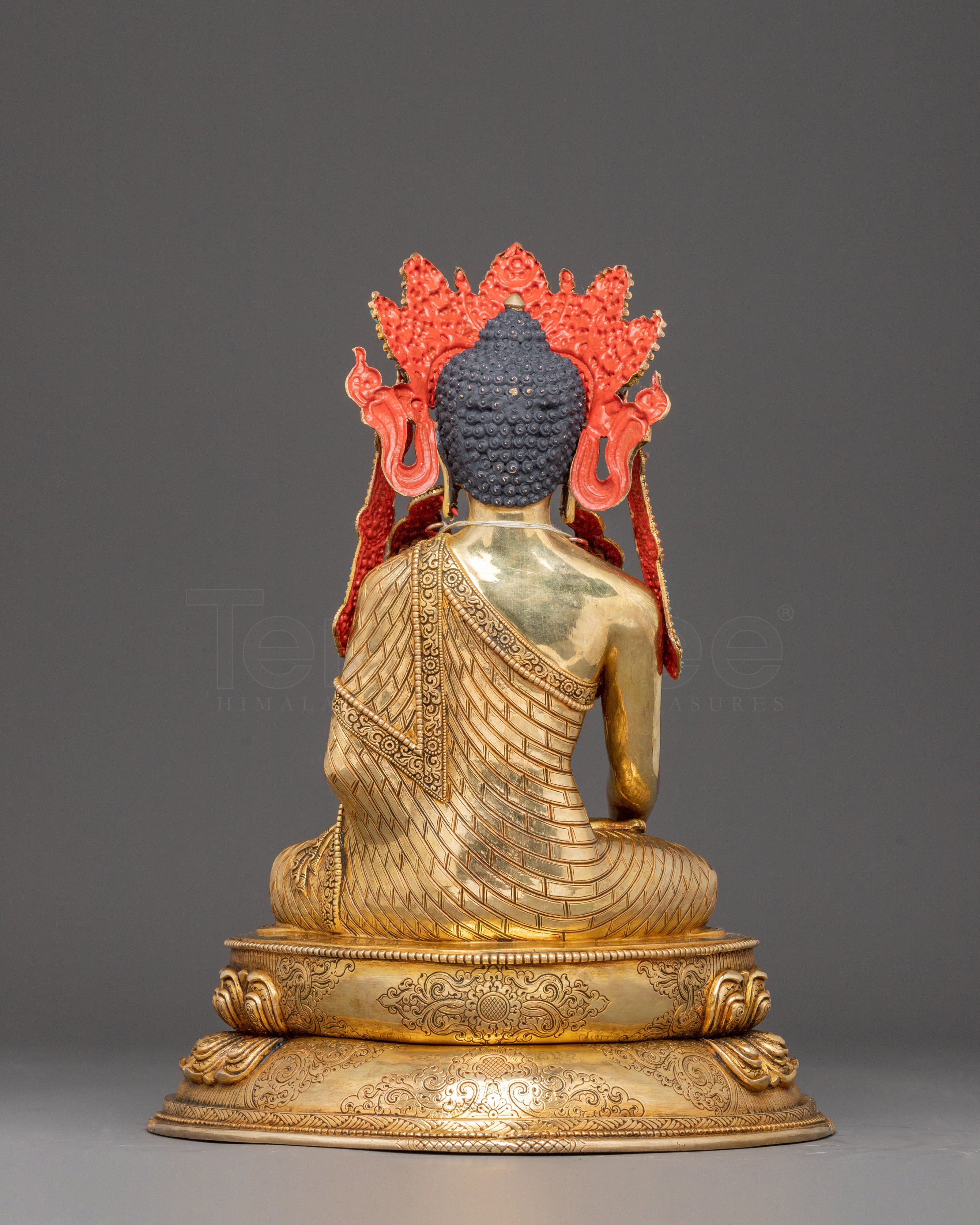 Statue Of Crowned Buddha Shakyamuni | Enlightened Dharma King