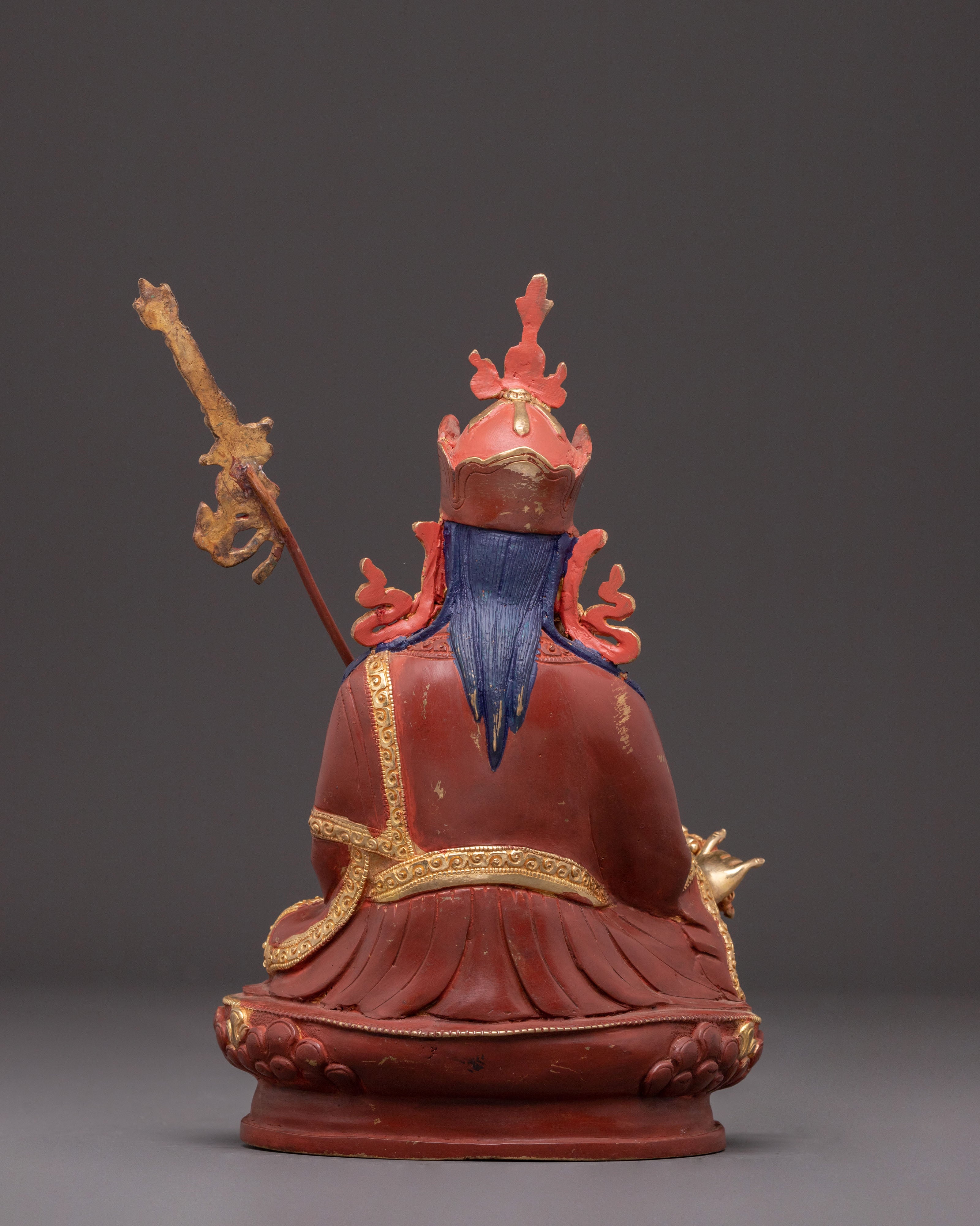 Handcrafted Guru Rinpoche Copper Sculpture | Spiritual Statue