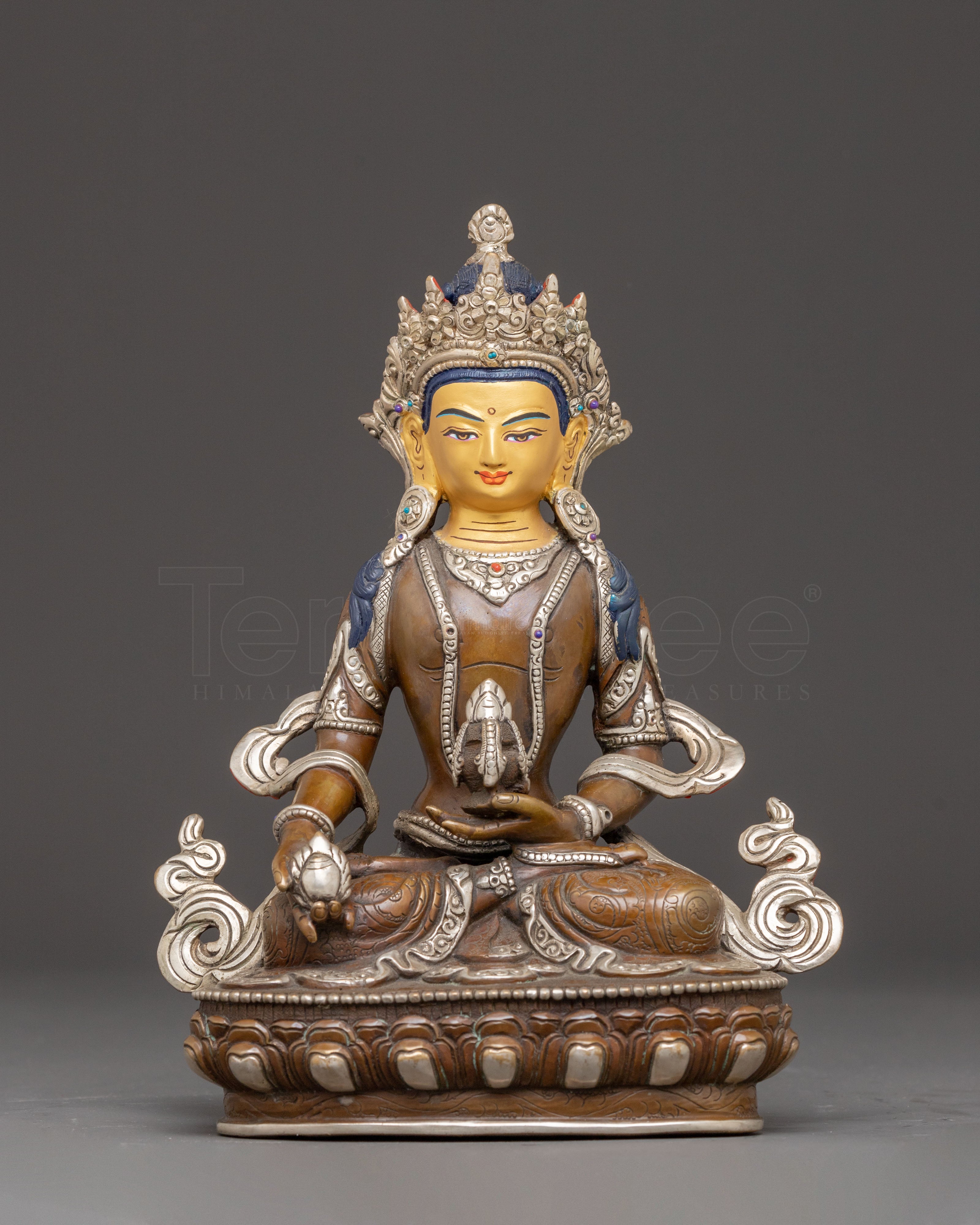 Handmade Copper Statue of Bodhisattva Ksitigarbha | Protector of Beings