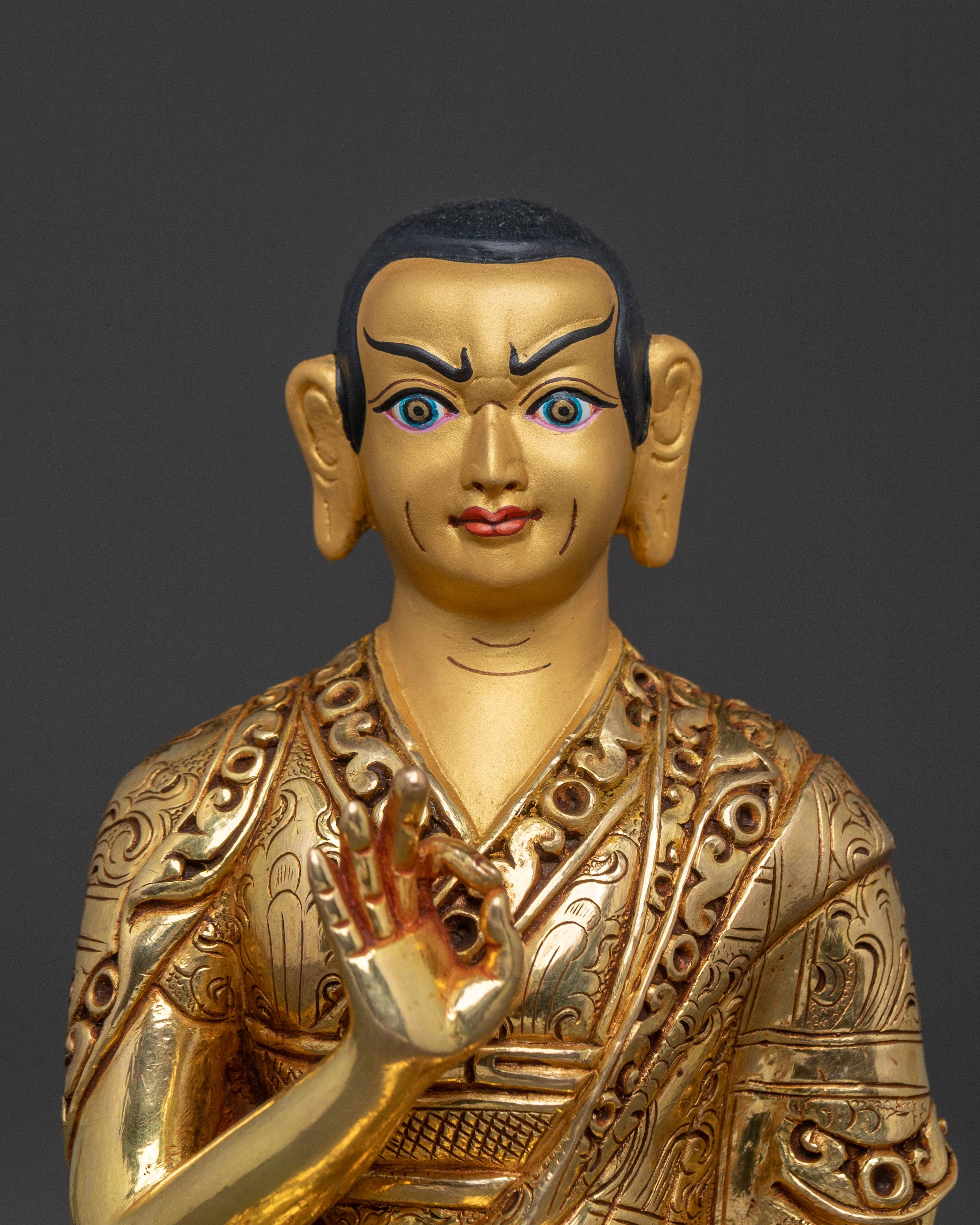 Sacred Tsongkhapa Statue with Disciples | Symbol of Wisdom