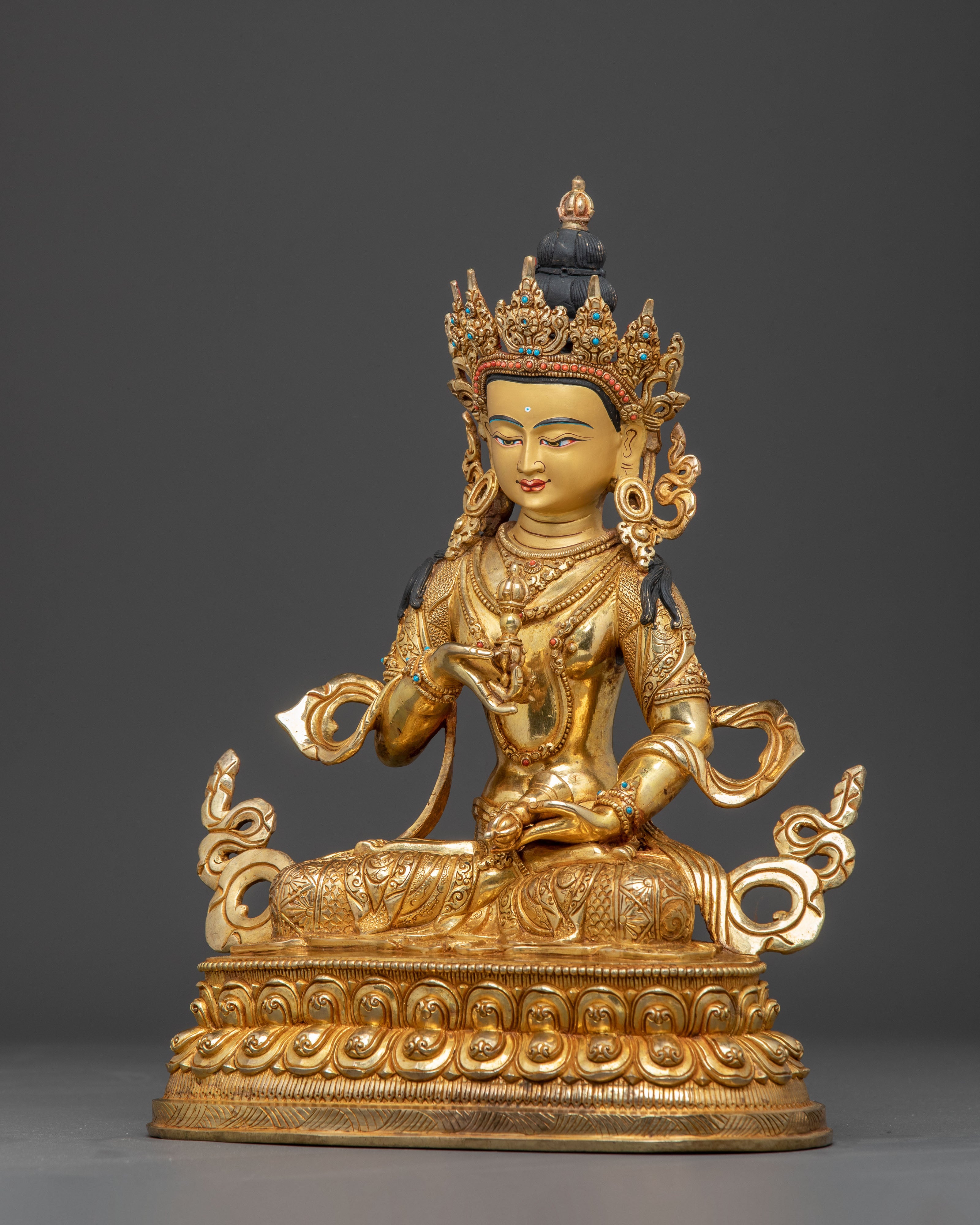 Handmade Vajrasattva Golden Statue for Purification | Traditional Artwork