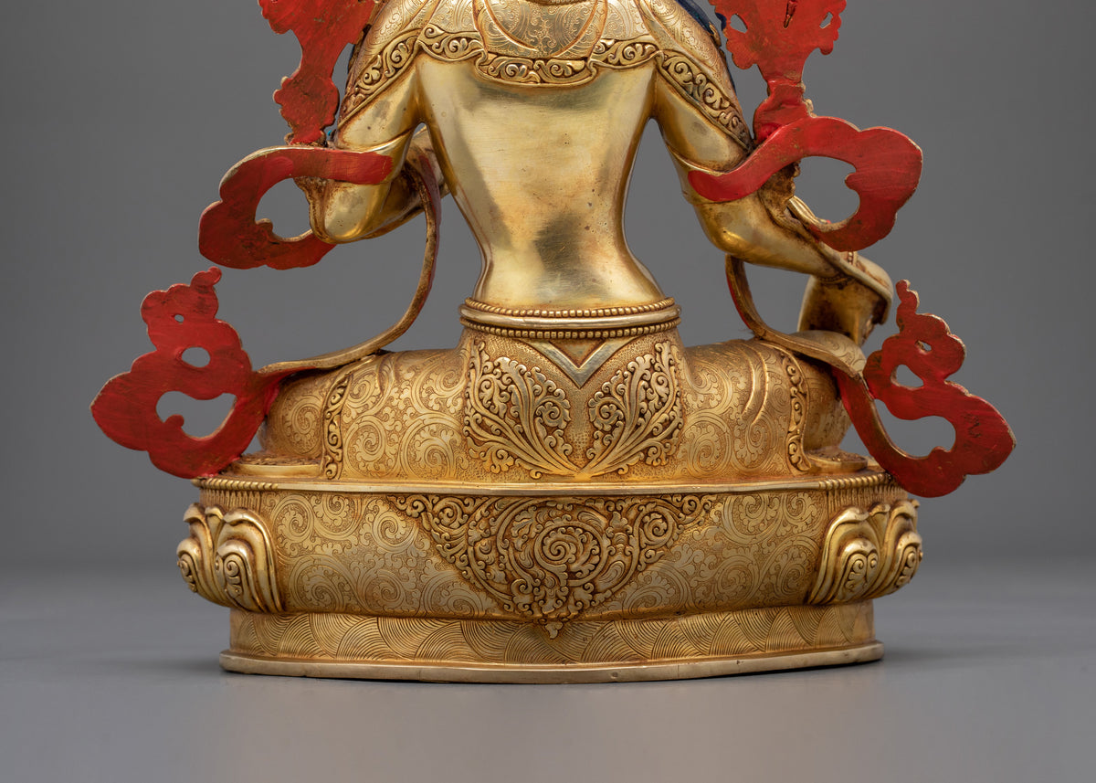 Green Tara Golden Statue | Handcrafted Buddhist Figurine