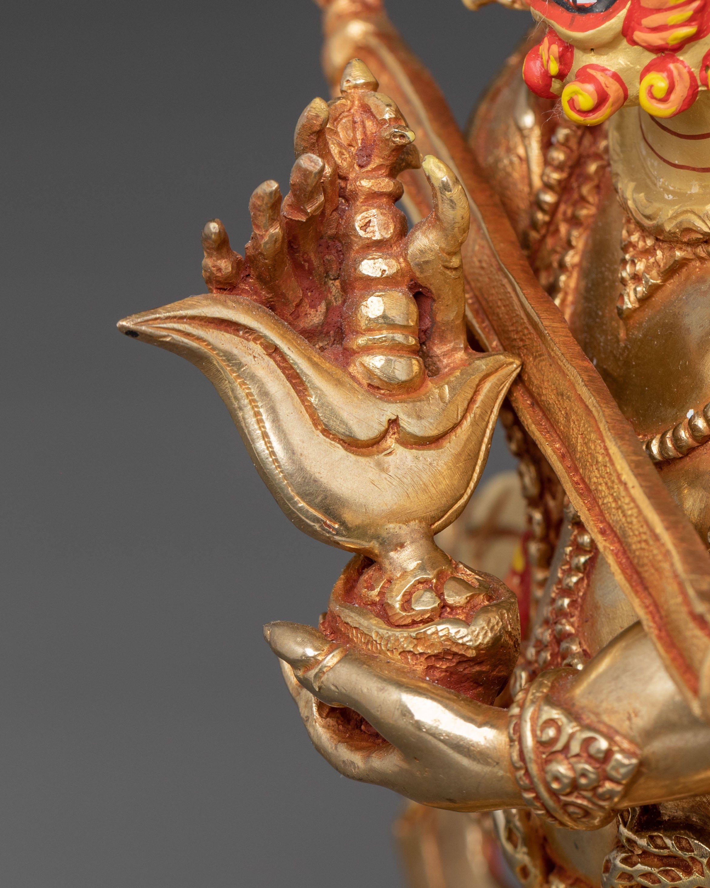Handcrafted Wrathful Sakya Mahakala Statue | Traditional Tibetan Art