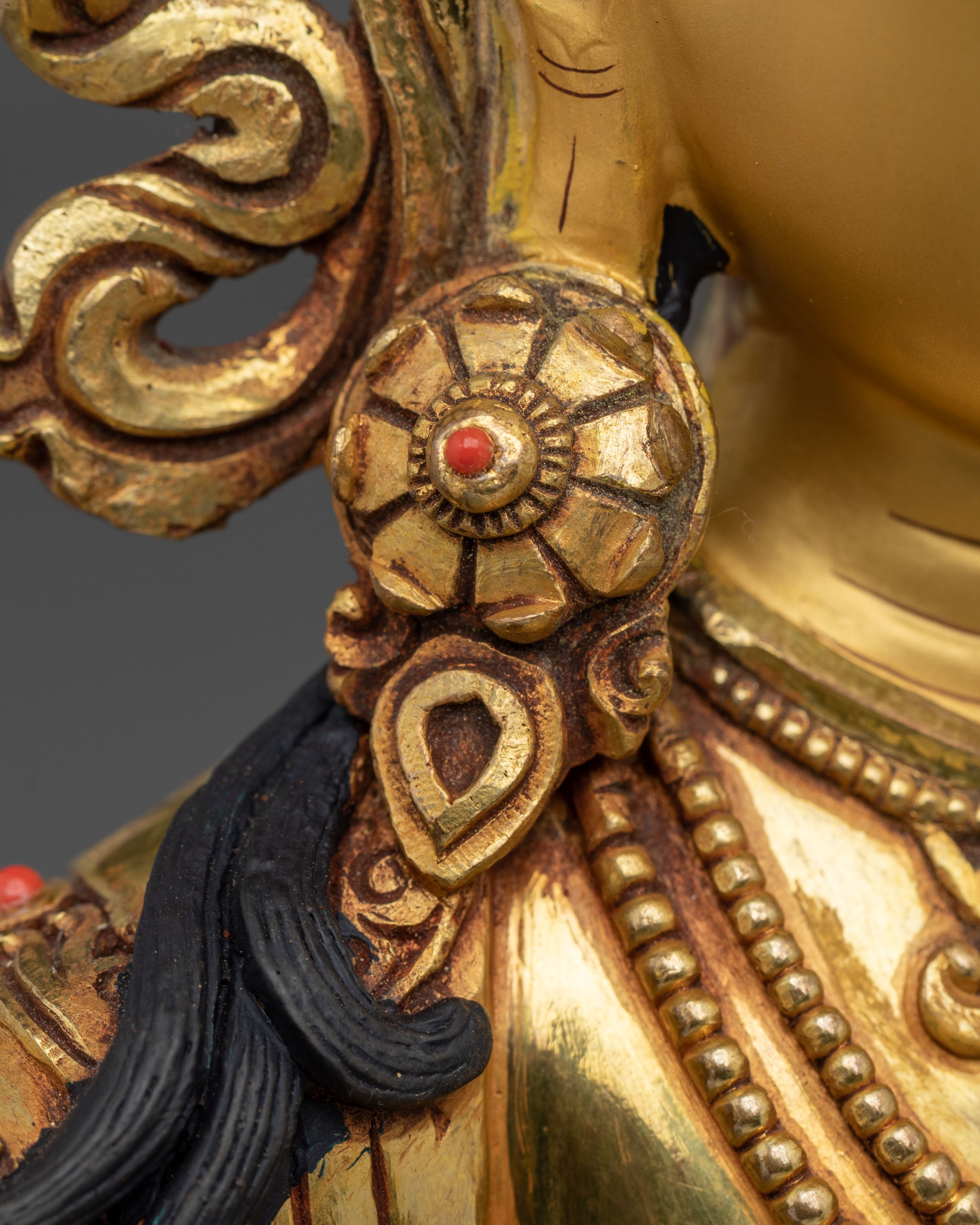 Manjushri Flaming Sword Wisdom Sculpture | Deity of Transcendent Knowledge