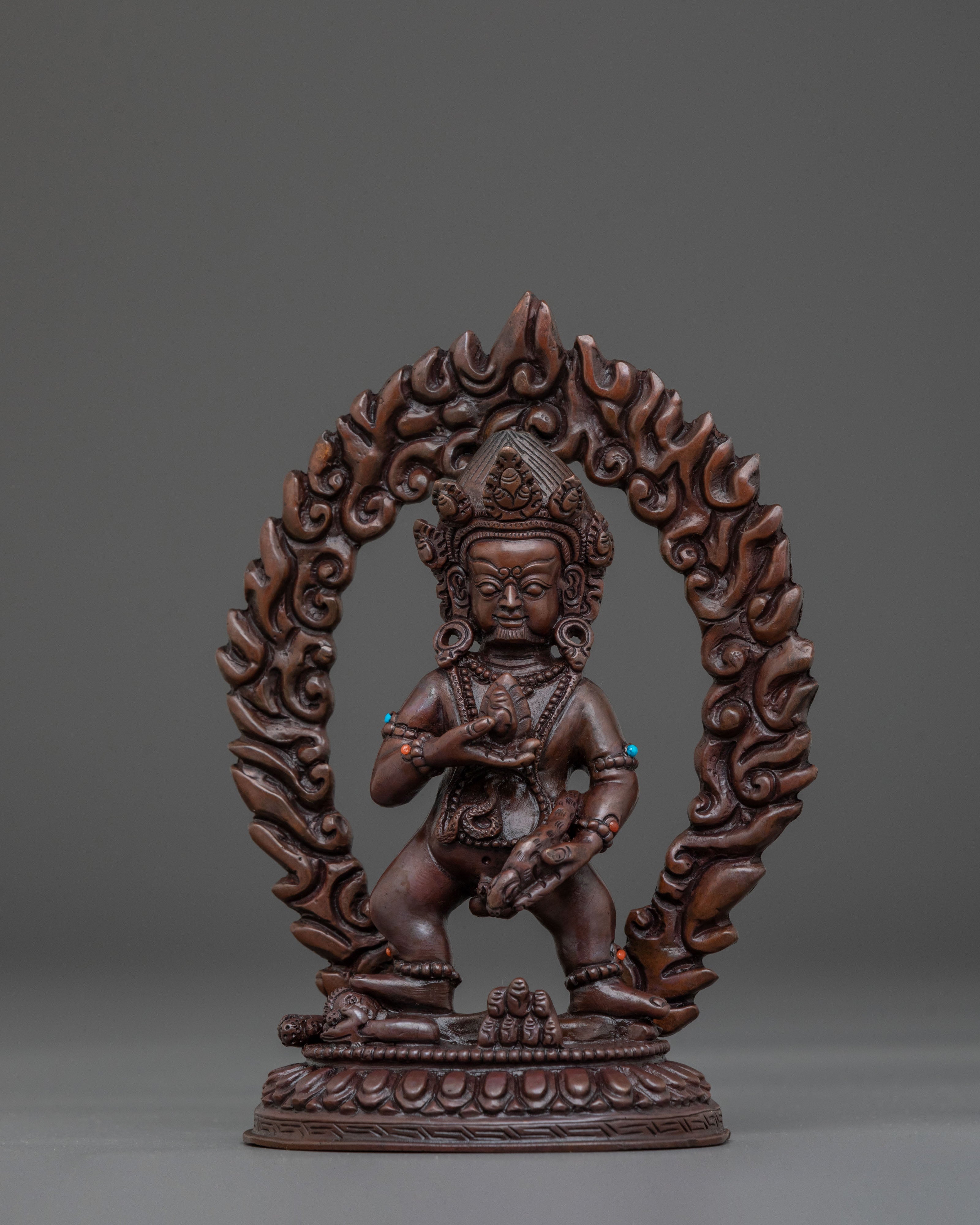 Handmade Black Dzambhala Sculpture | Home Decor