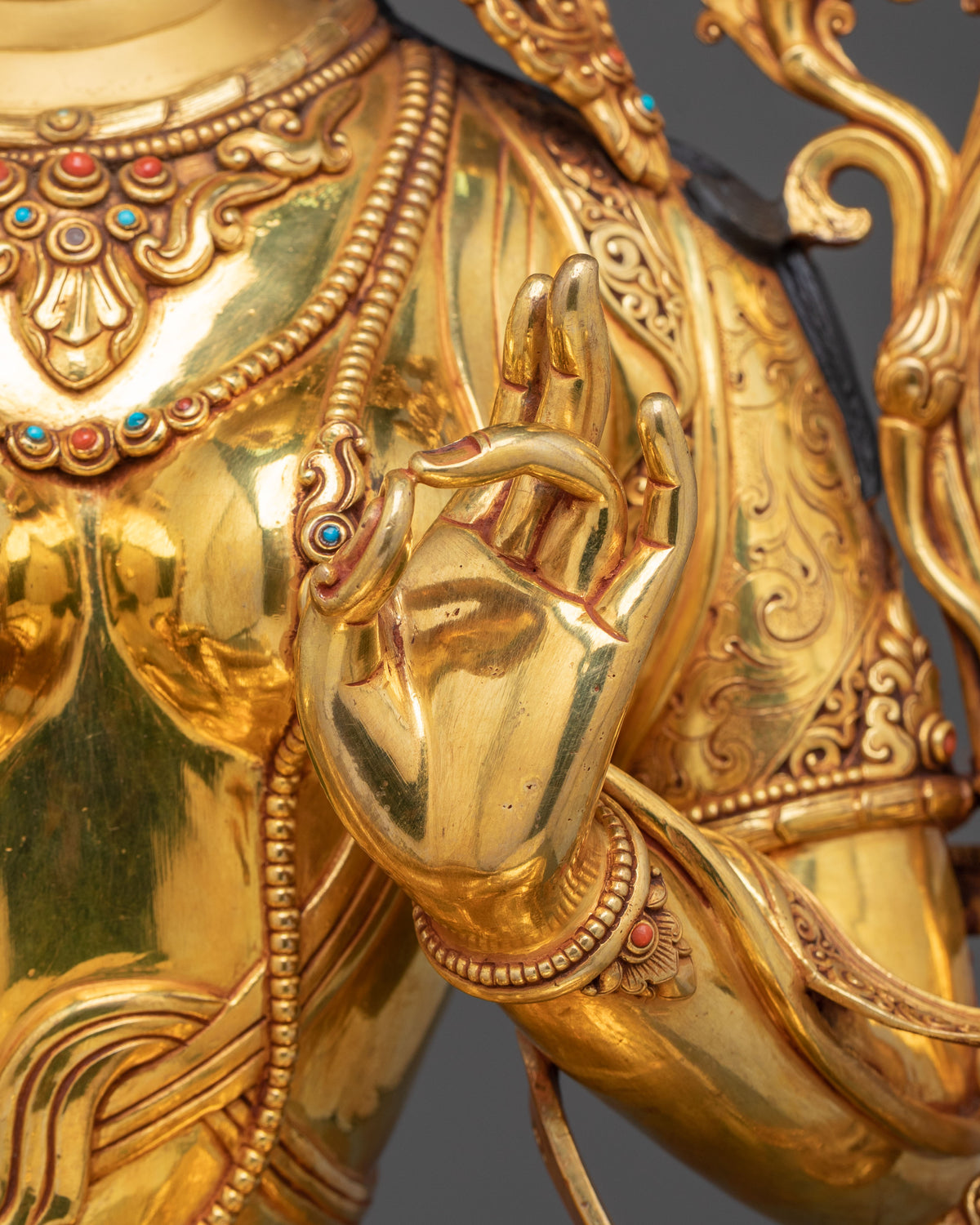 Mother Green Tara Statue | Copper Figurine for Altars