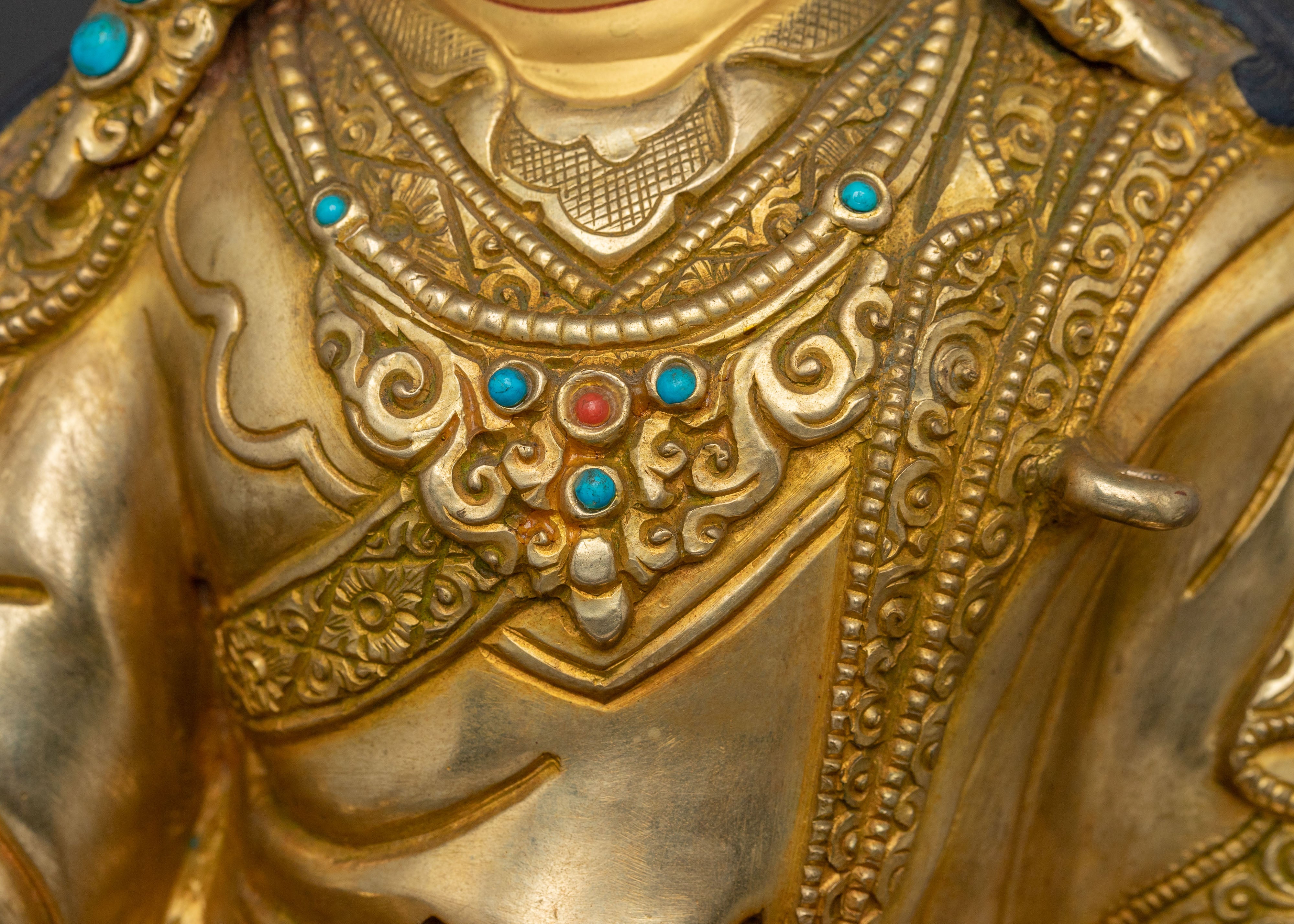 Spiritual Guru Rinpoche Sculpture for Meditation and Altar Spaces