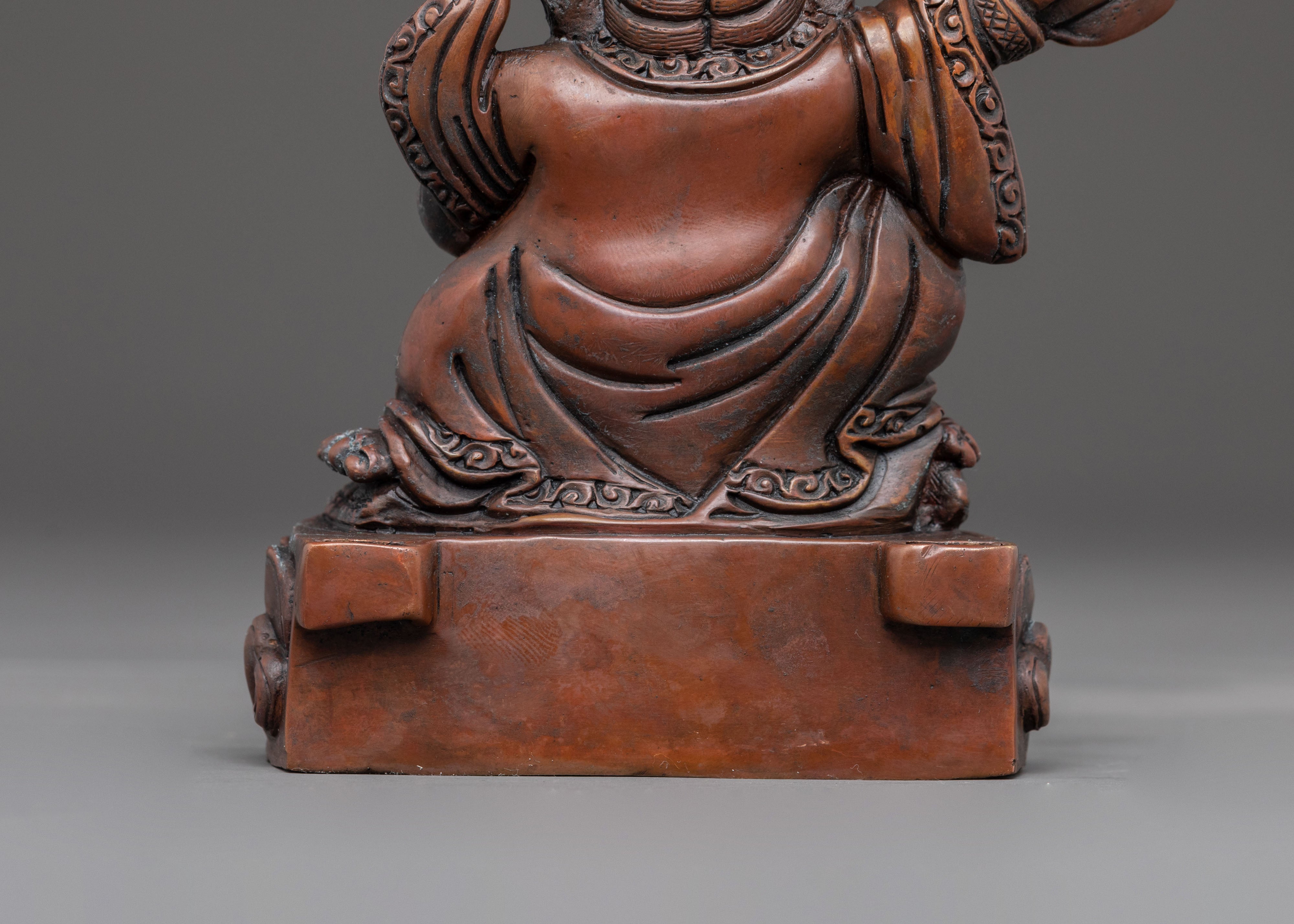 Mahakala Bernakchen Fierce Protector Statue | Oxidized Copper Masterpiece