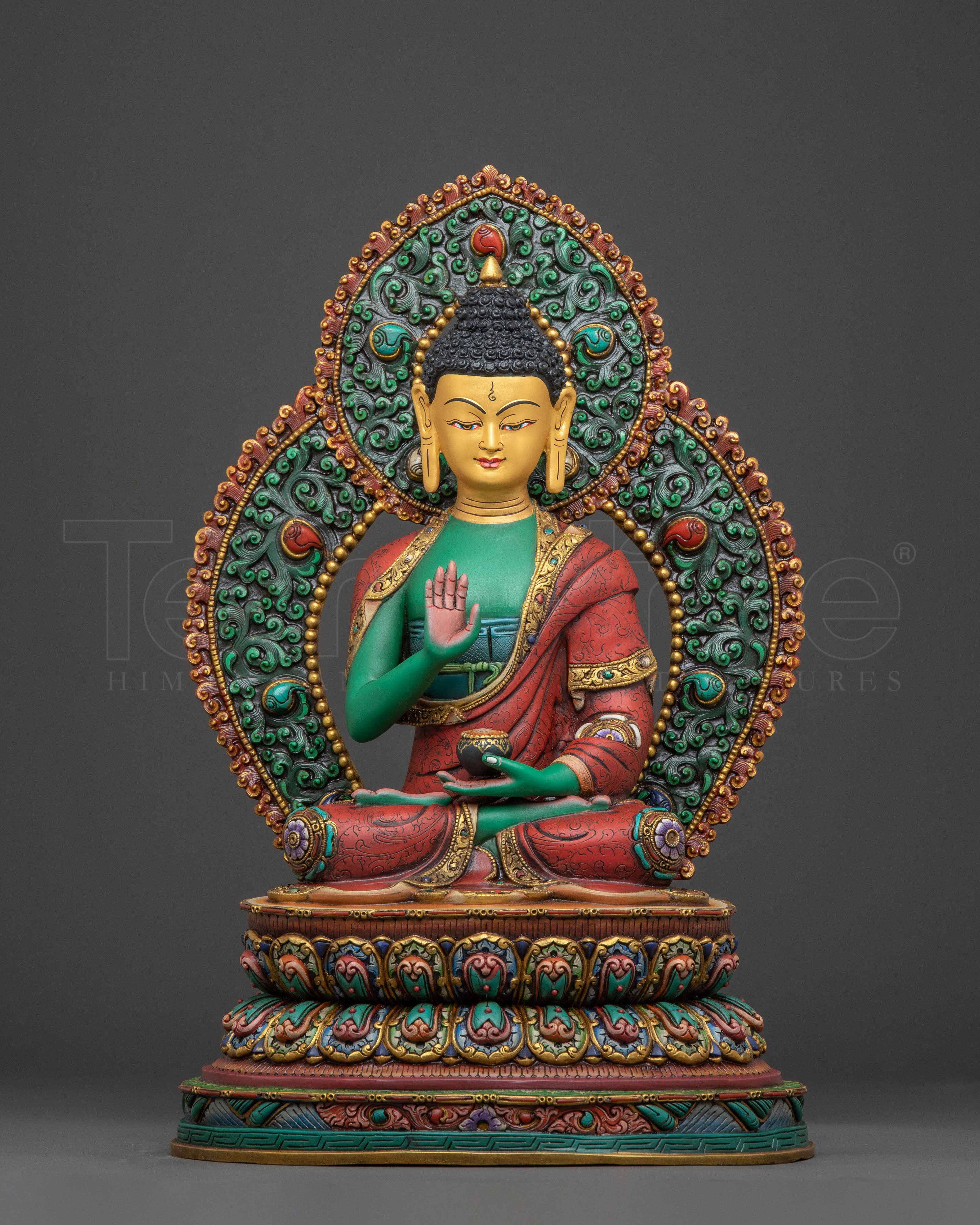 Handcrafted 5 Dhyani Buddha Statue Set – Art in Gilded Copper