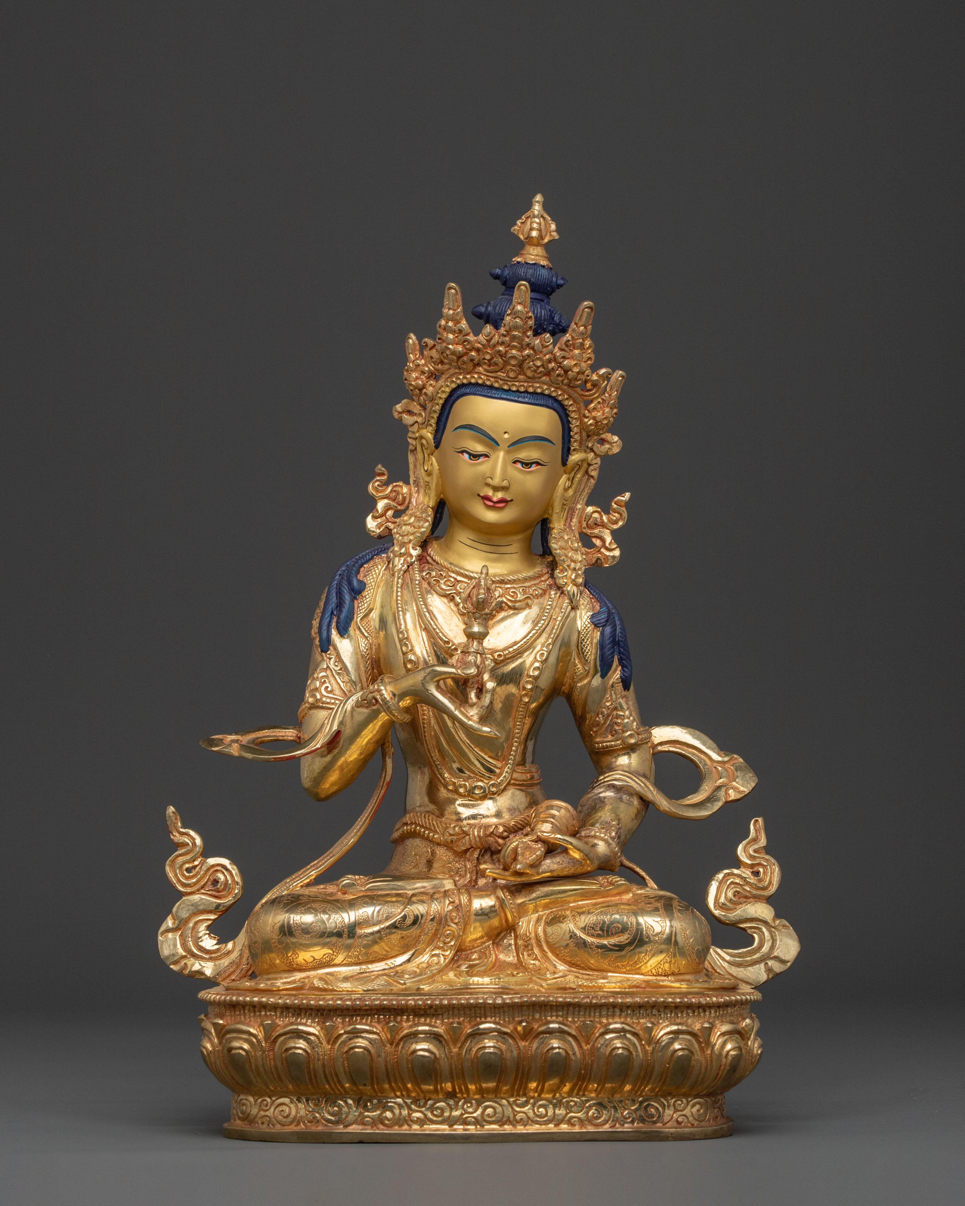 Vajrasattva 24K Gold Gilded Sacred Figure