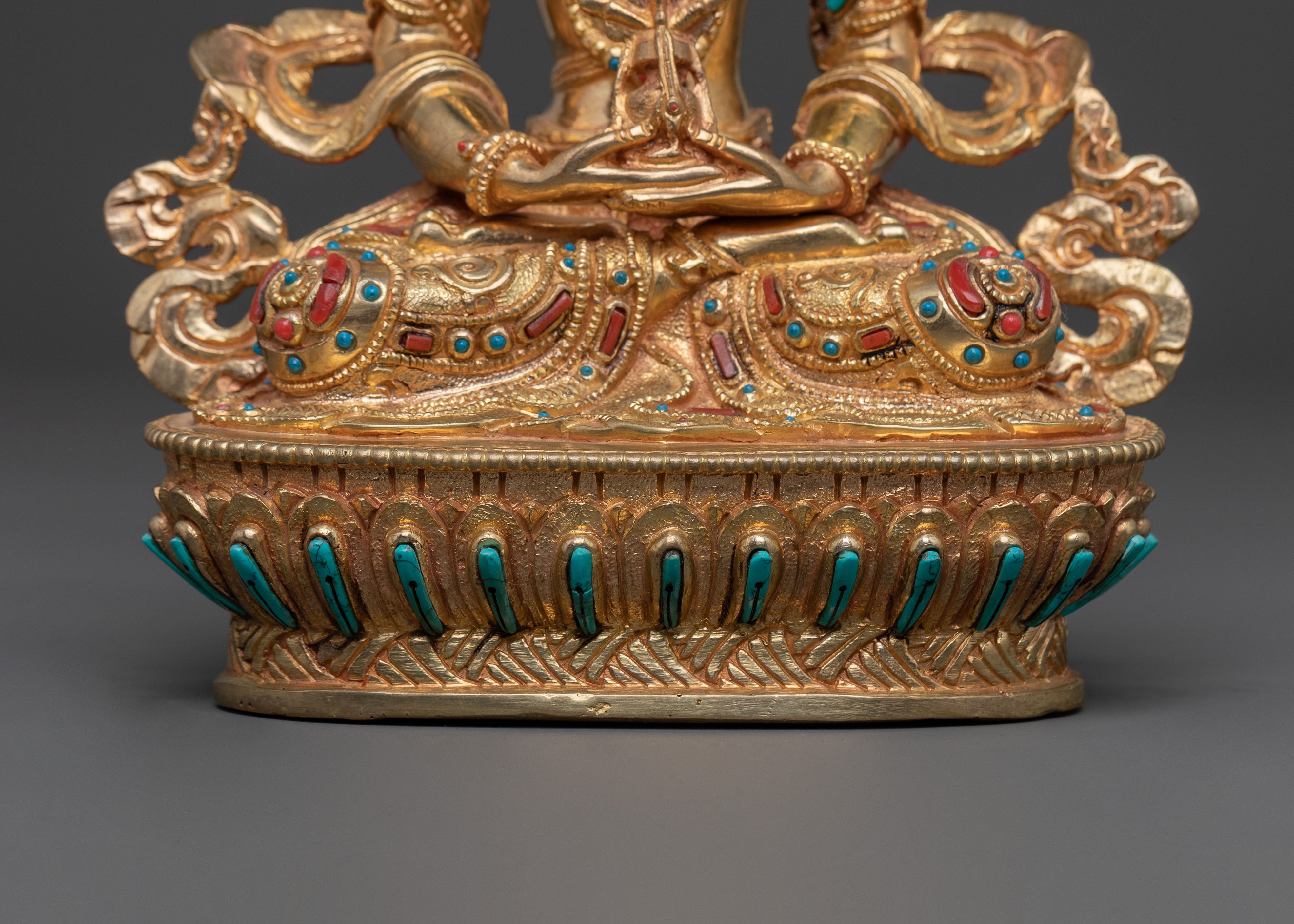 Amitayus Spiritual Statue | 24K Gold Gilded