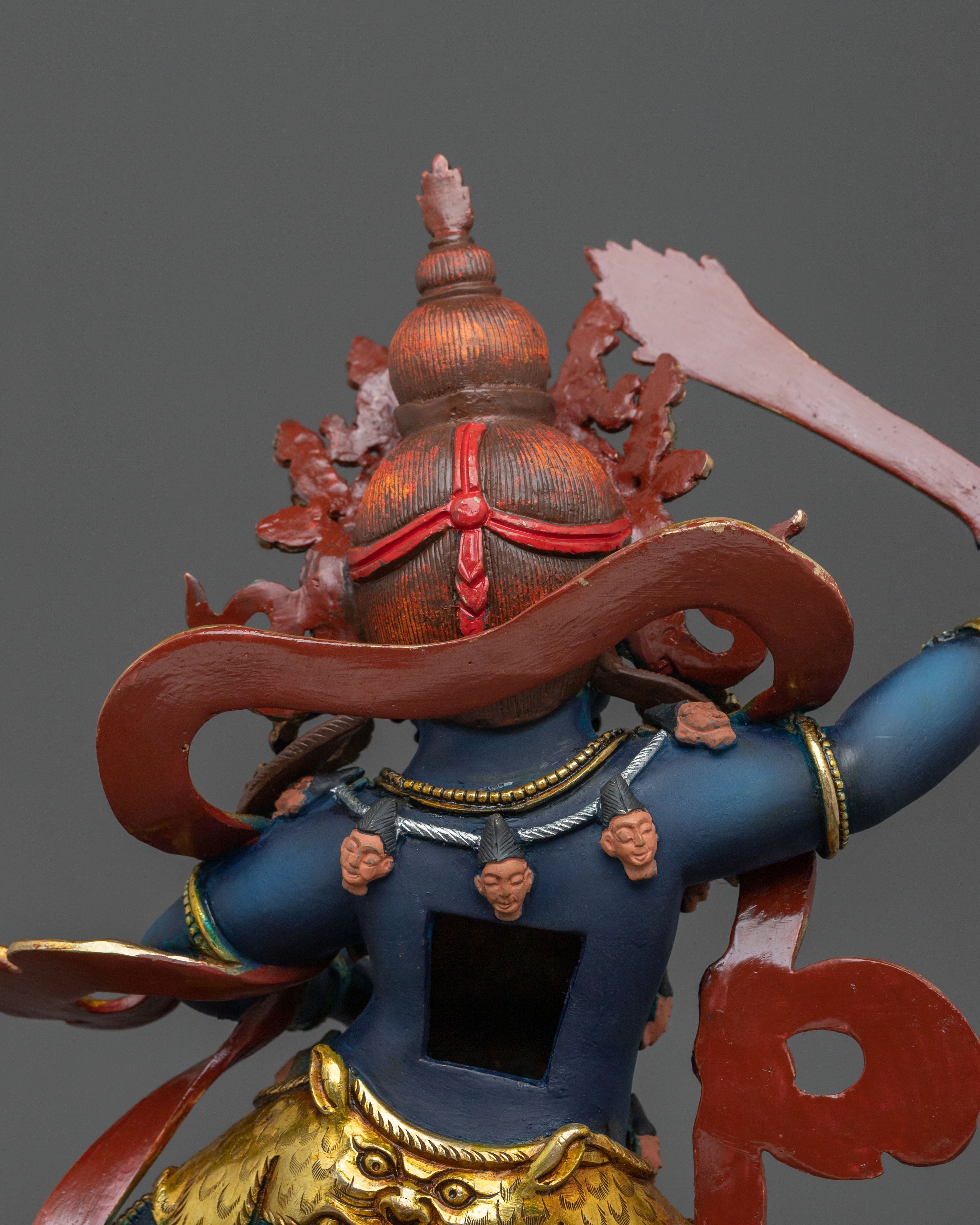 Black Manjushri Handmade Statue in Oxidized Copper
