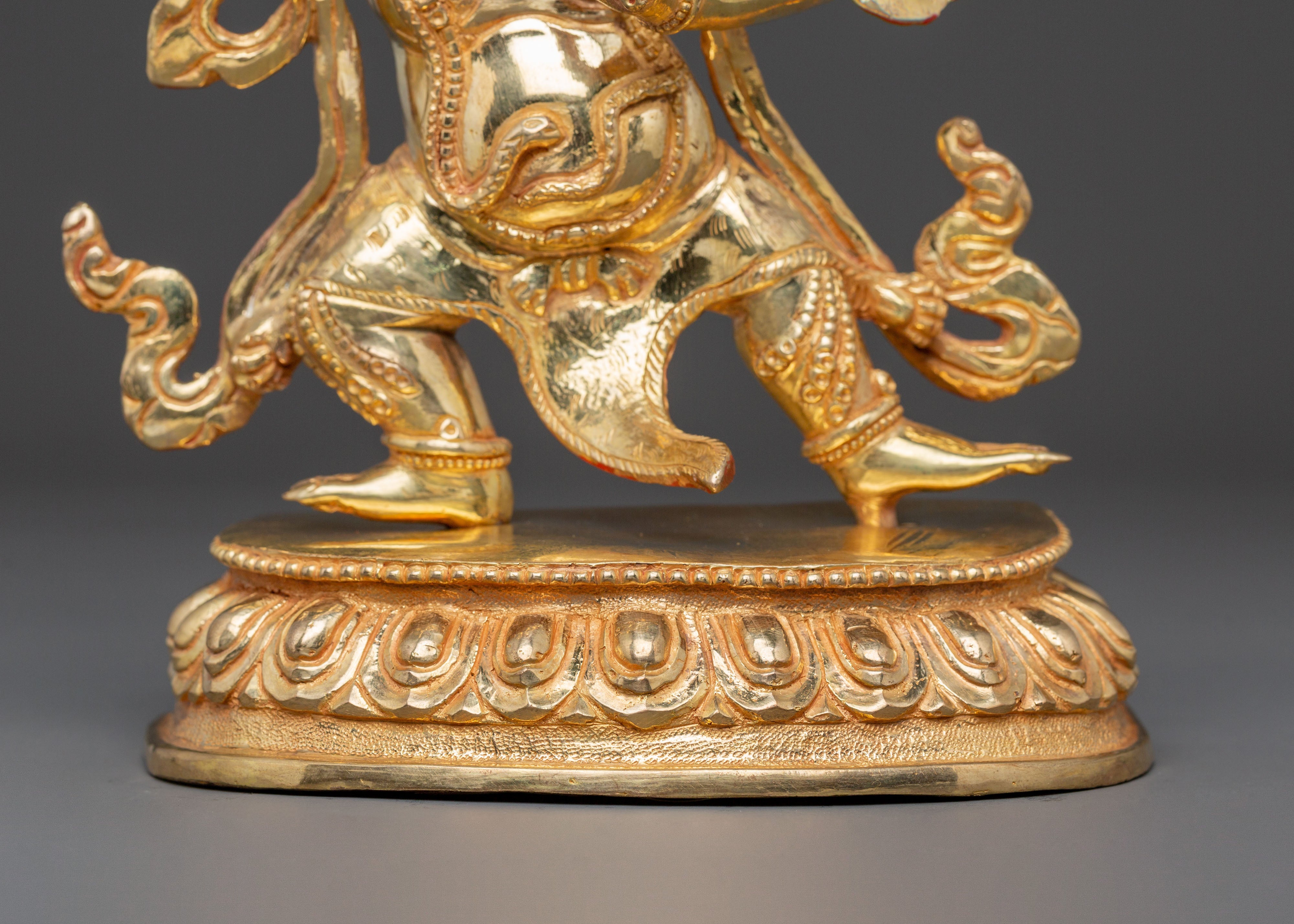 Vajrapani Wrathful Power Statue – Handcrafted Copper Art