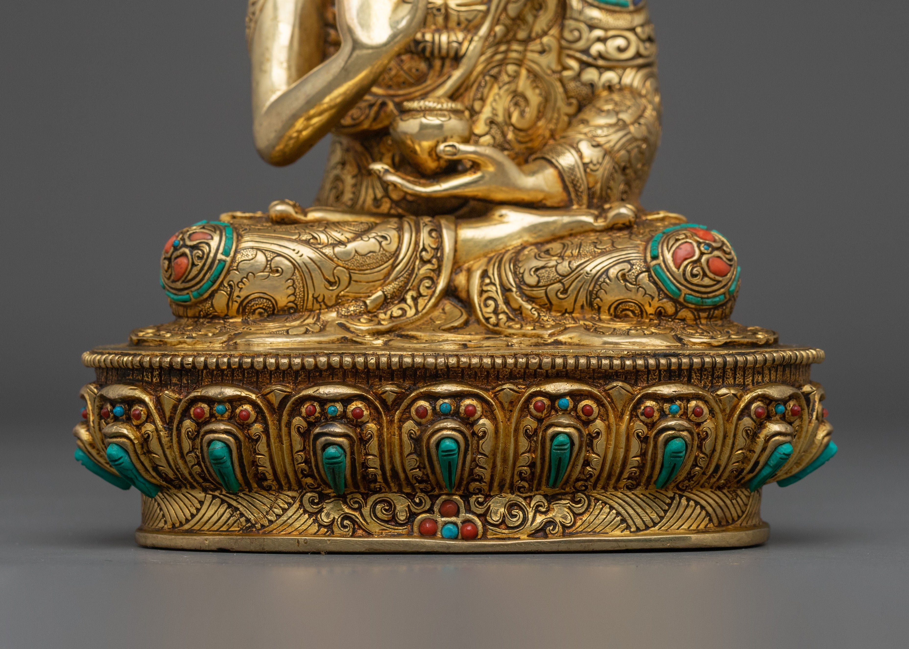 Gold Gilded Amogasiddhi Statue | Symbol of Fearlessness