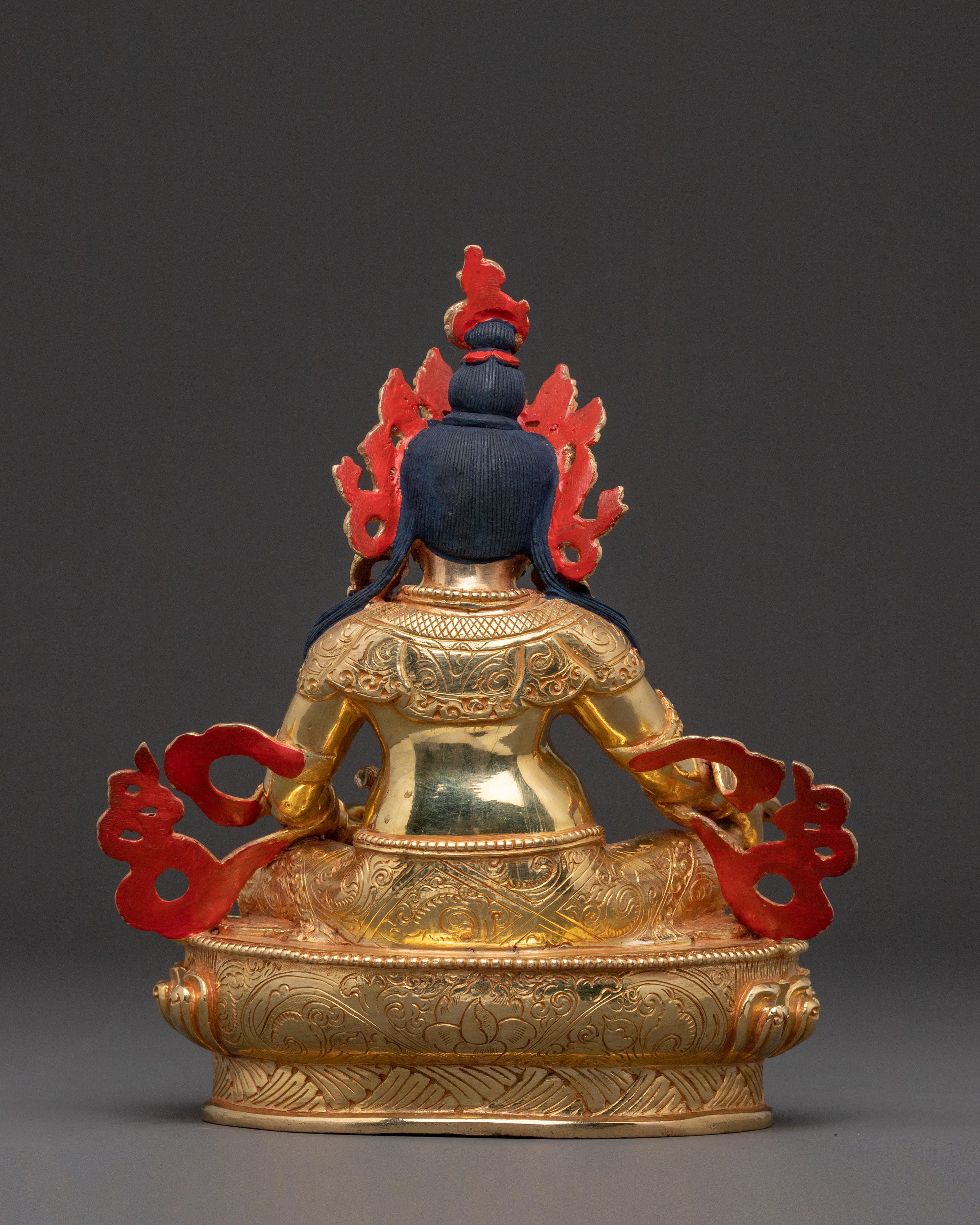 24K Gold Gilded Guardian Dzambhala Prosperity Statue