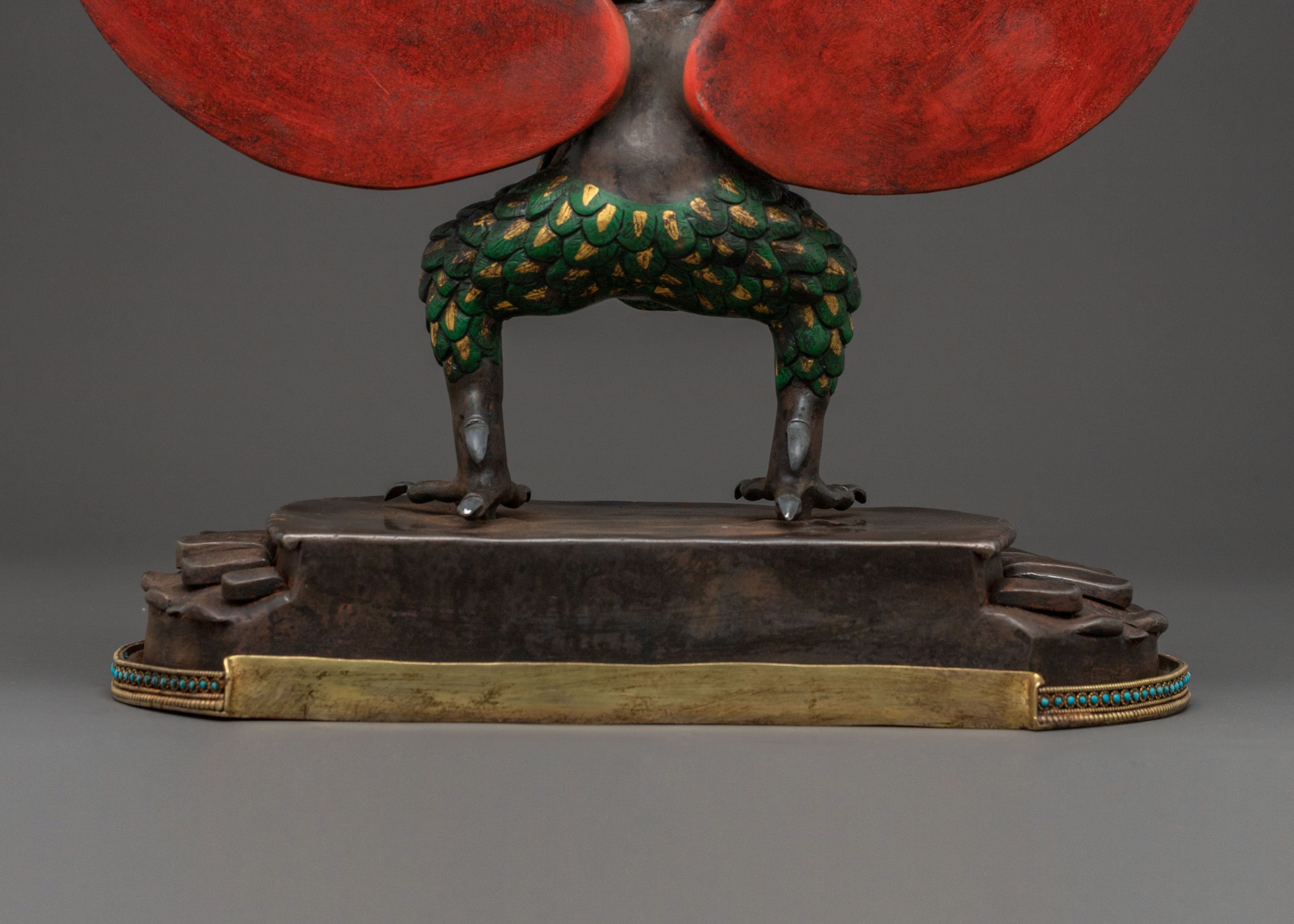 Garuda Fierce Protector Statue – Oxidized Copper Art