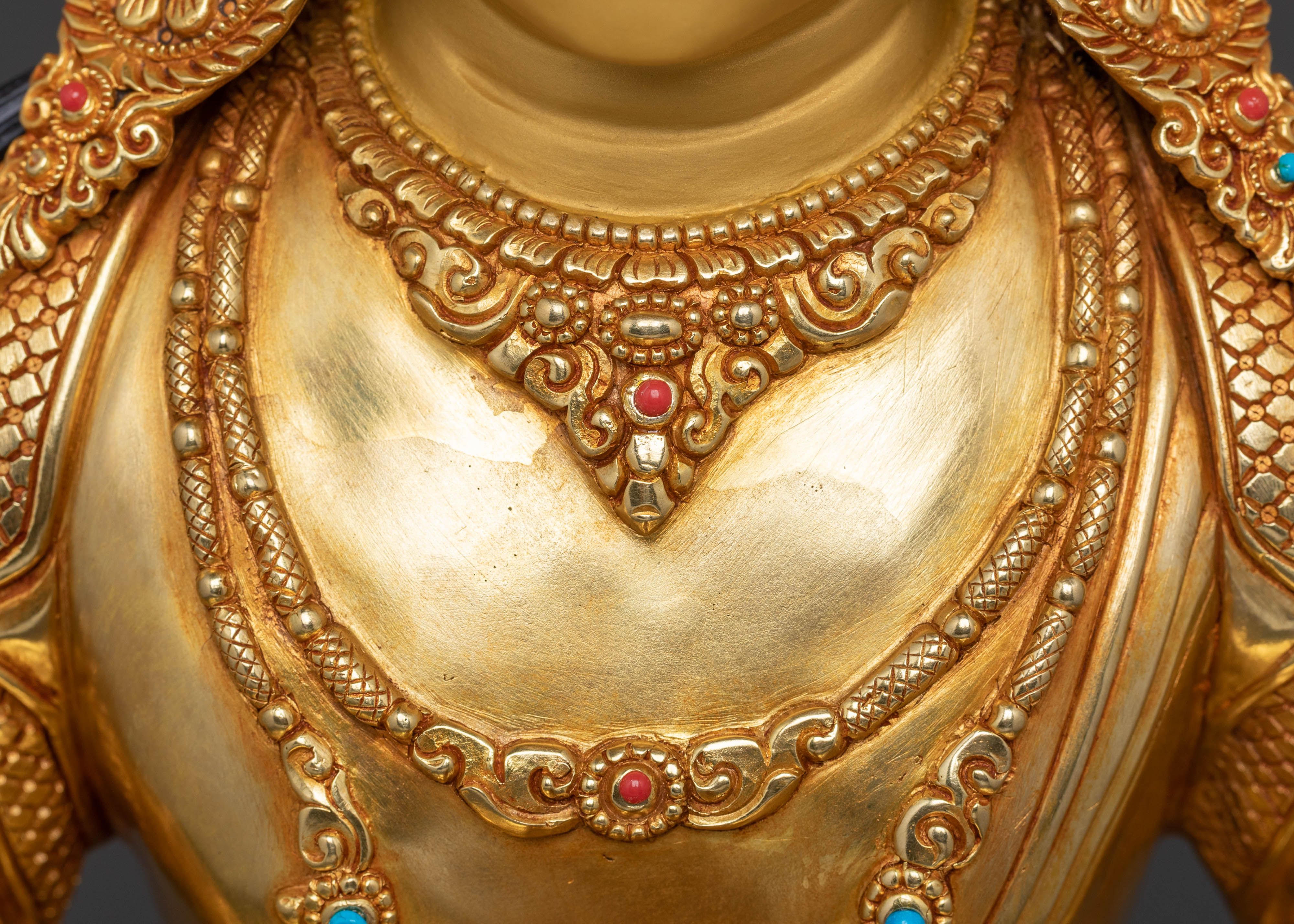 Handcrafted 24K Gold Gilded Amitayus Statue | Symbol of Longevity