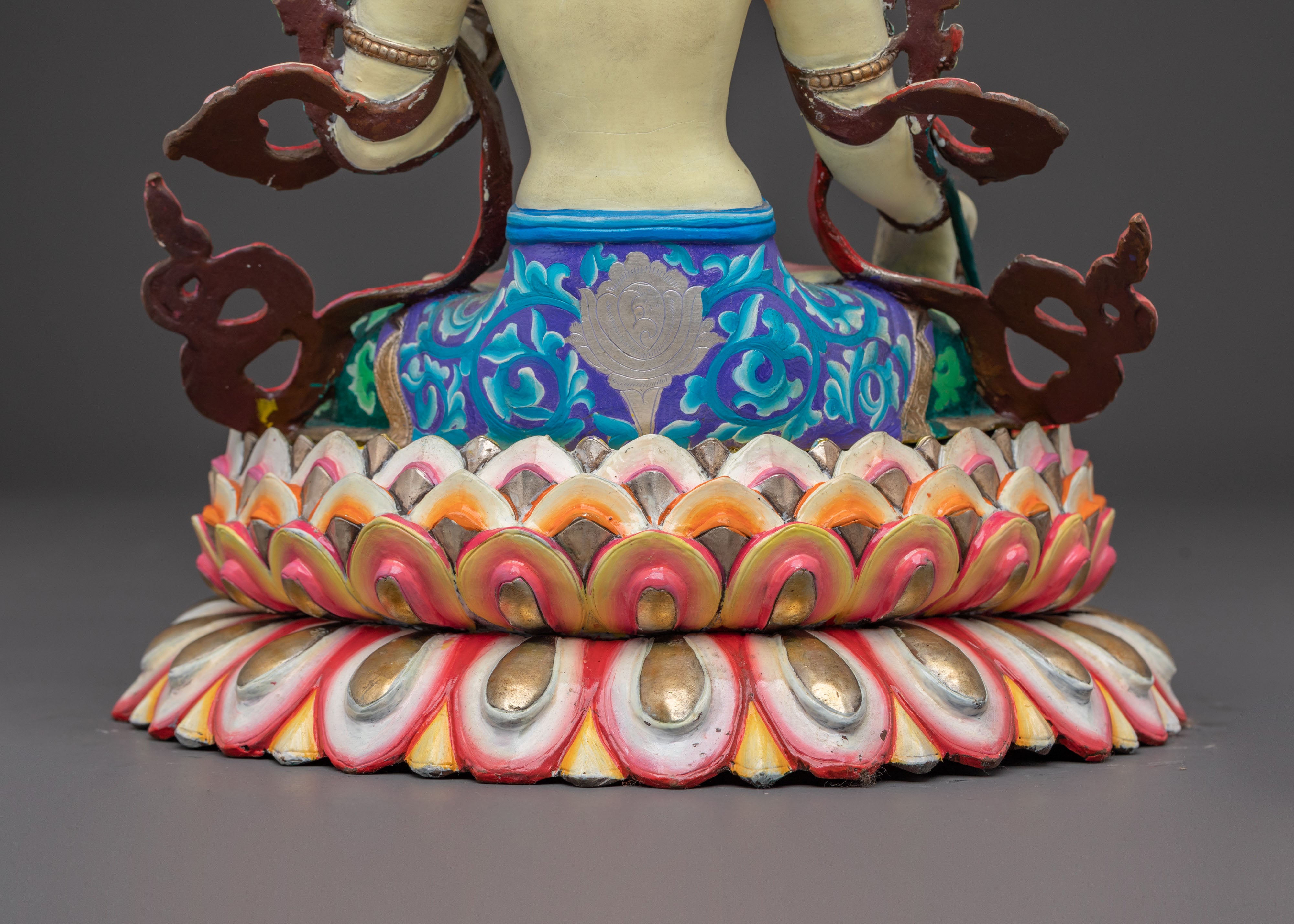 Healing Grace White Tara Statue – Gilded Copper Serenity