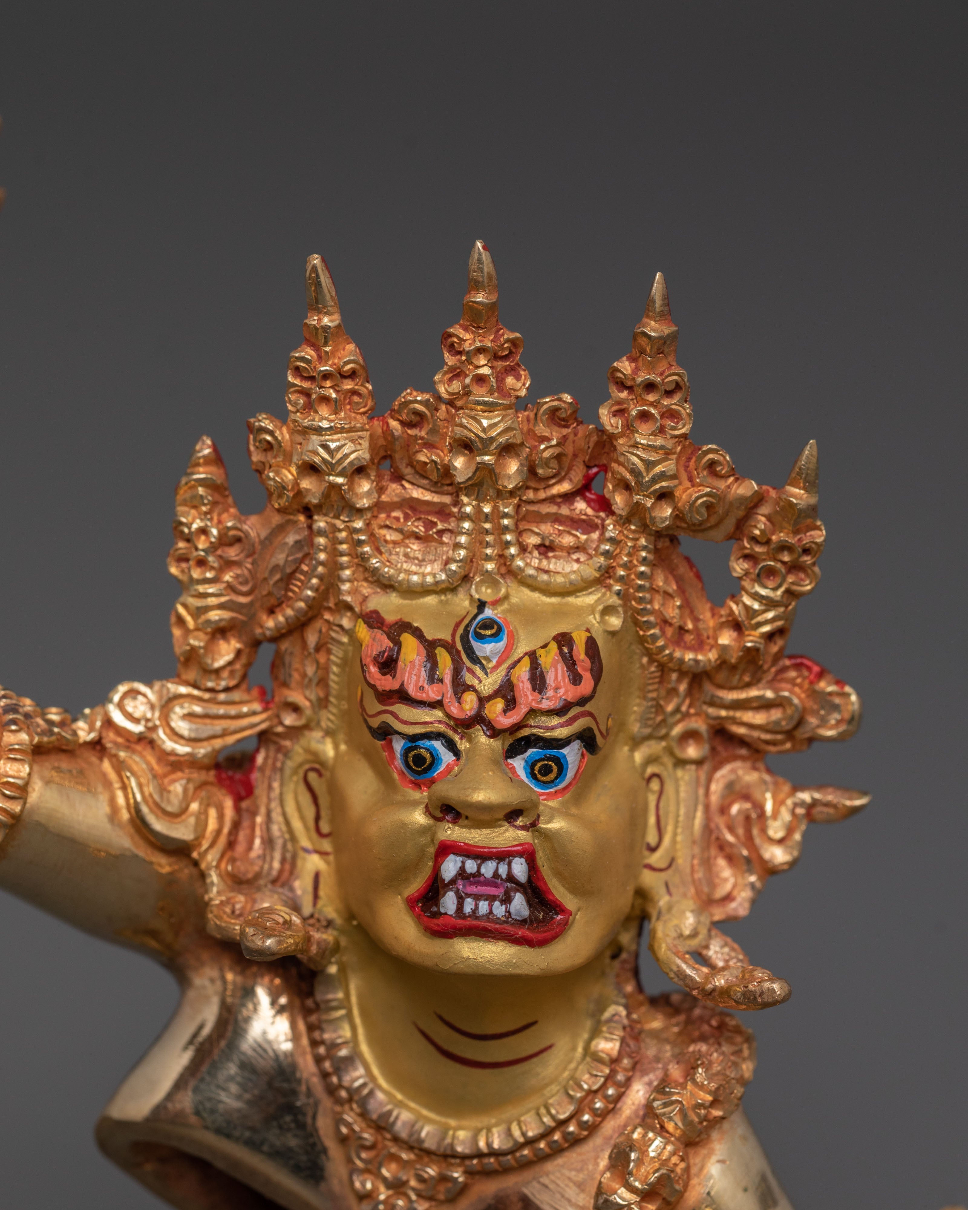 Vajrakilaya Statue – Handcrafted 24K Gold Gilded