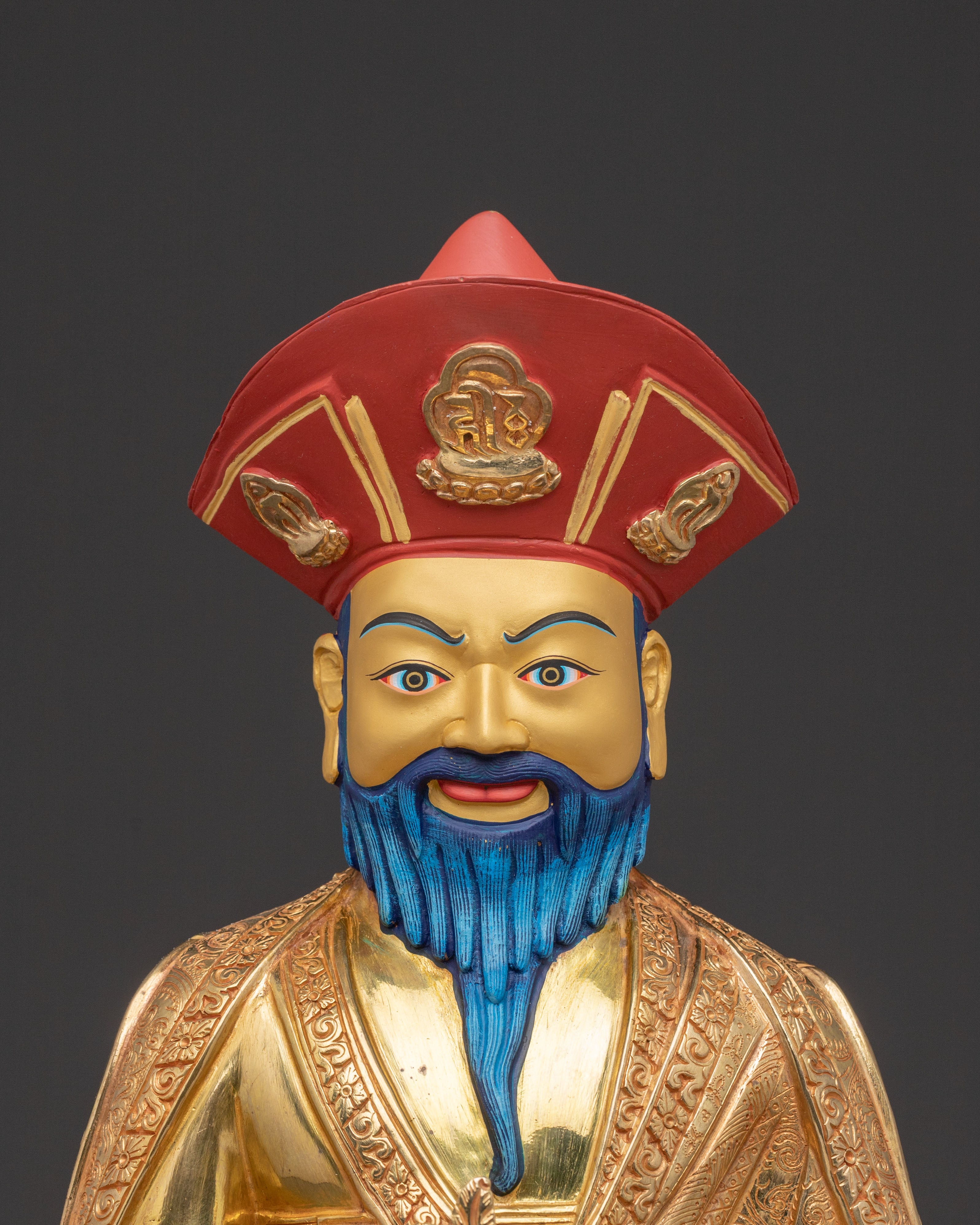 Guru Shapdum 24K Gold Gilded Statue: Divine Radiance