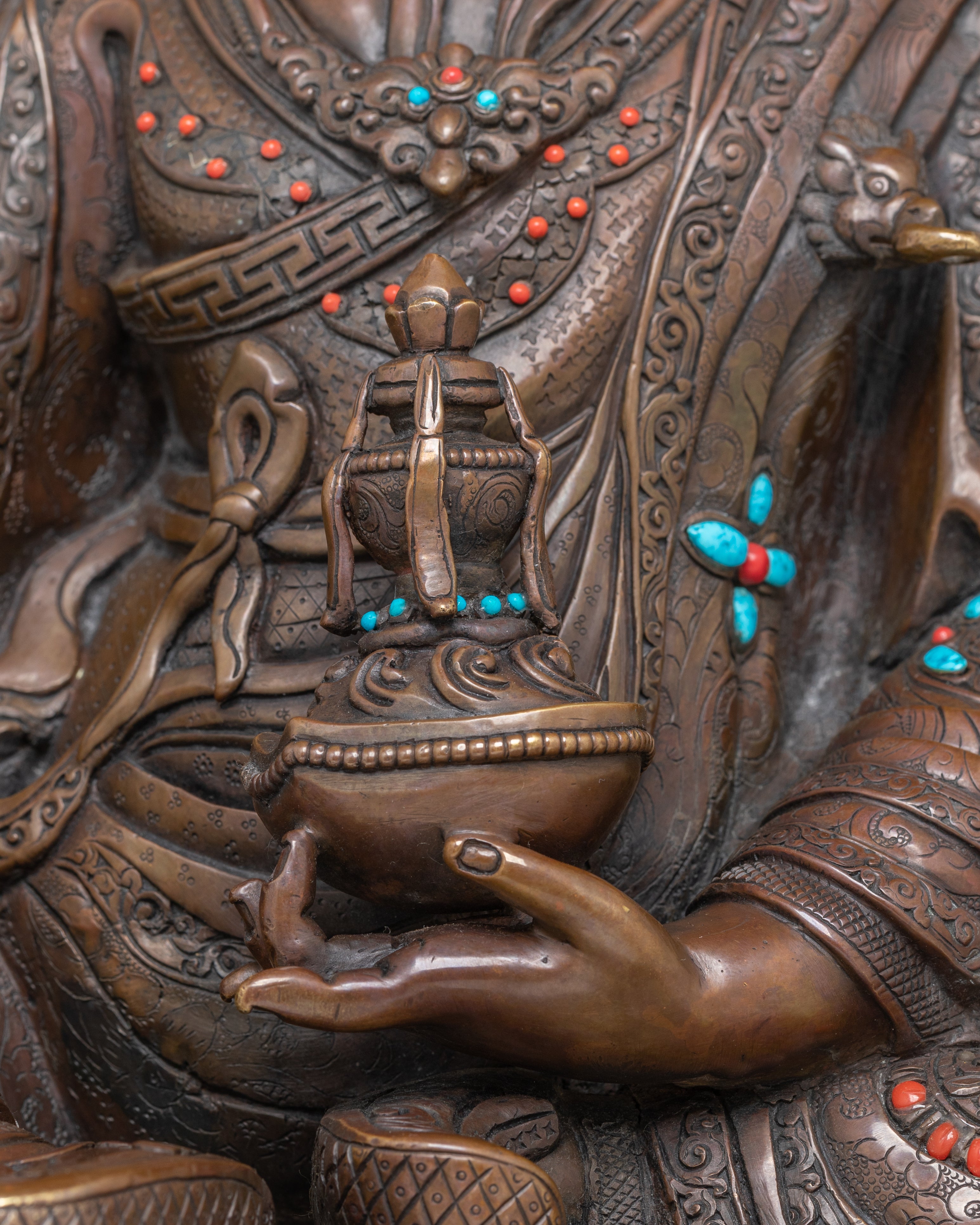 Handmade Guru Rinpoche Statue of Blessing and Power | Padmasambhava Artwork