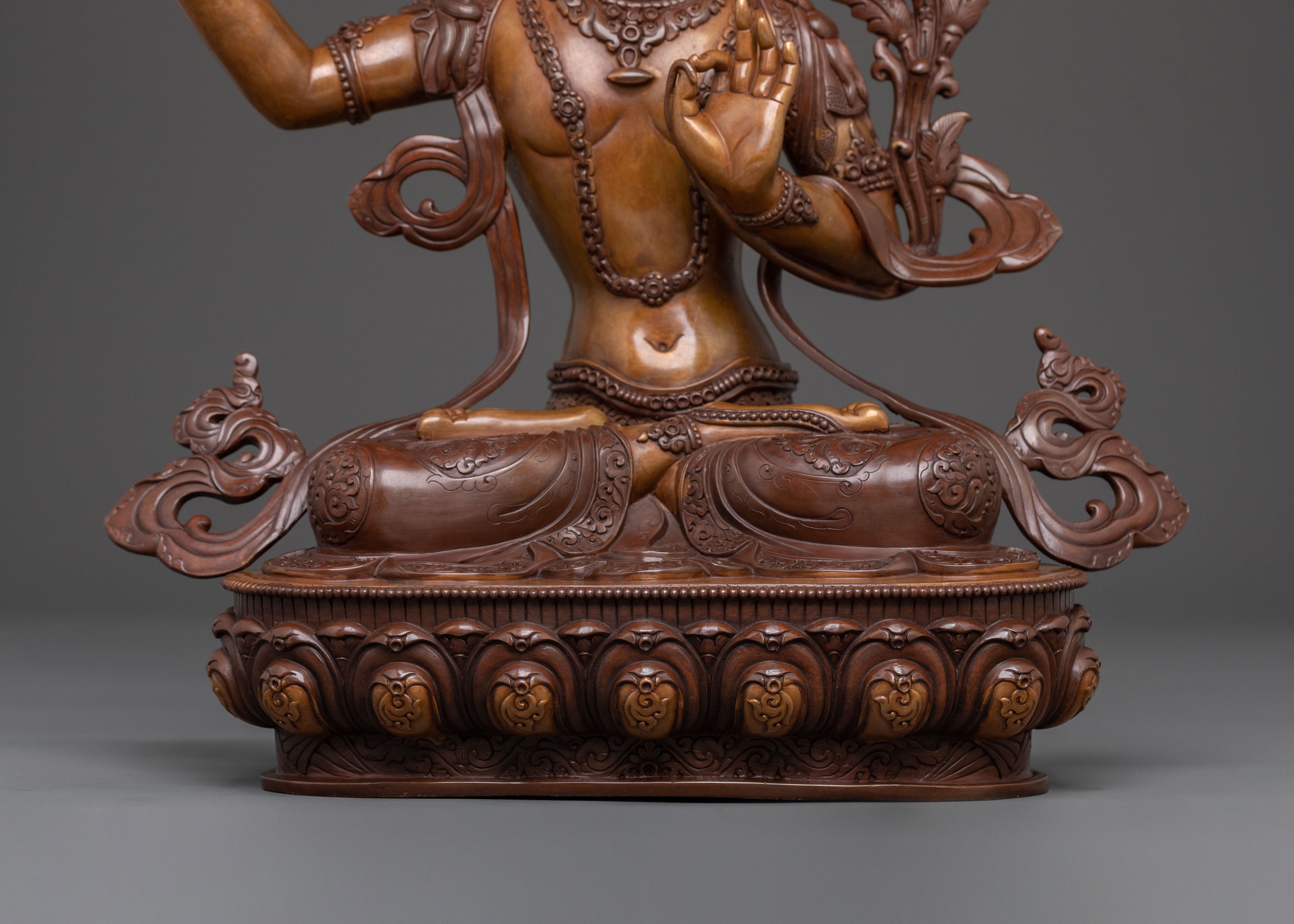 Himalayan Manjushri Traditional Statue | Symbol of Wisdom & Compassion